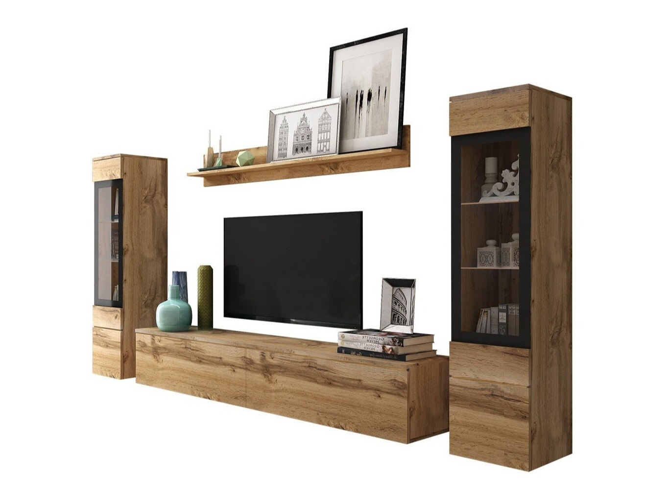 Wohnzimmer-Sets Mirfivo 101 (Wotan Eiche)