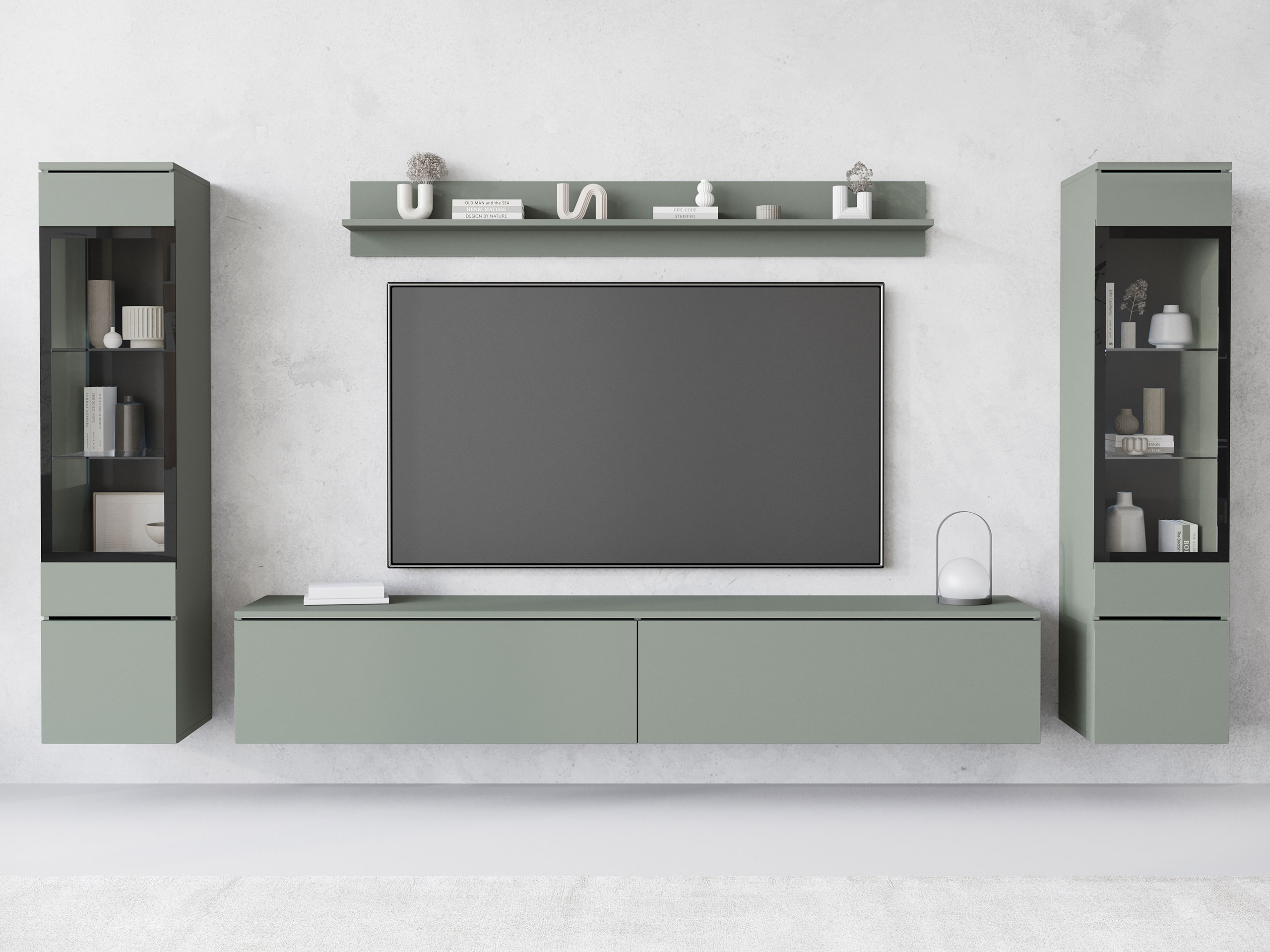 Wohnzimmer-Sets Sarasota 126 (Staubiges Grün)