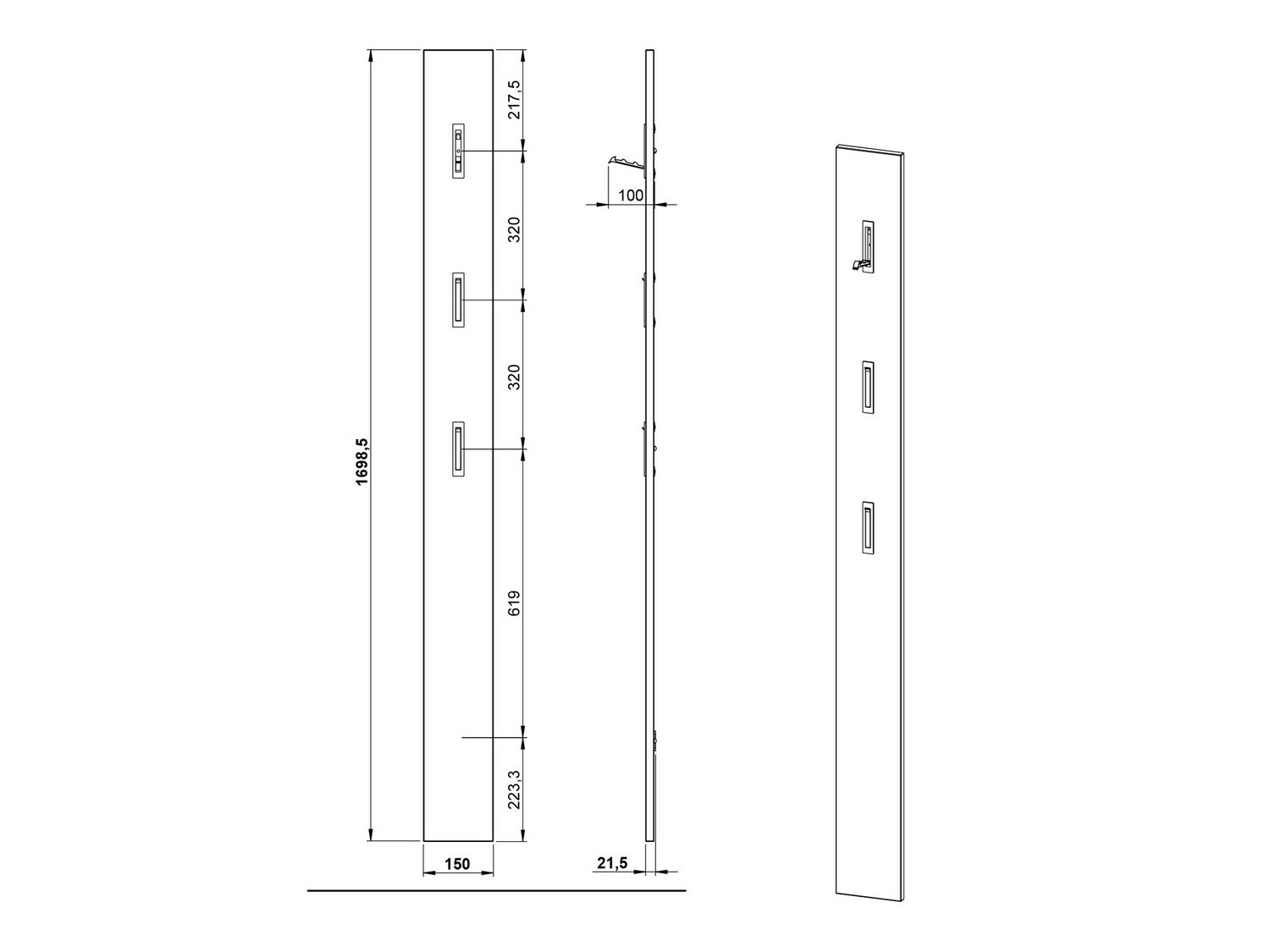 Flurgarnitur Cirsale 109 (Staubig rosa + Navarra eichenholzoptik)