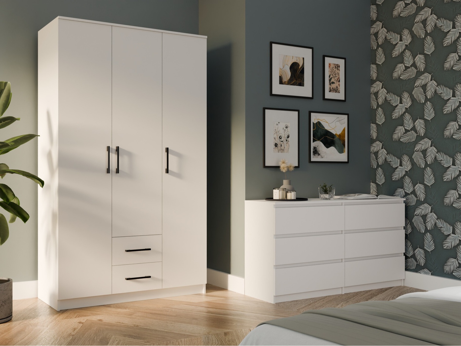 Kleiderschrank Mandeville 116 (Weiss)