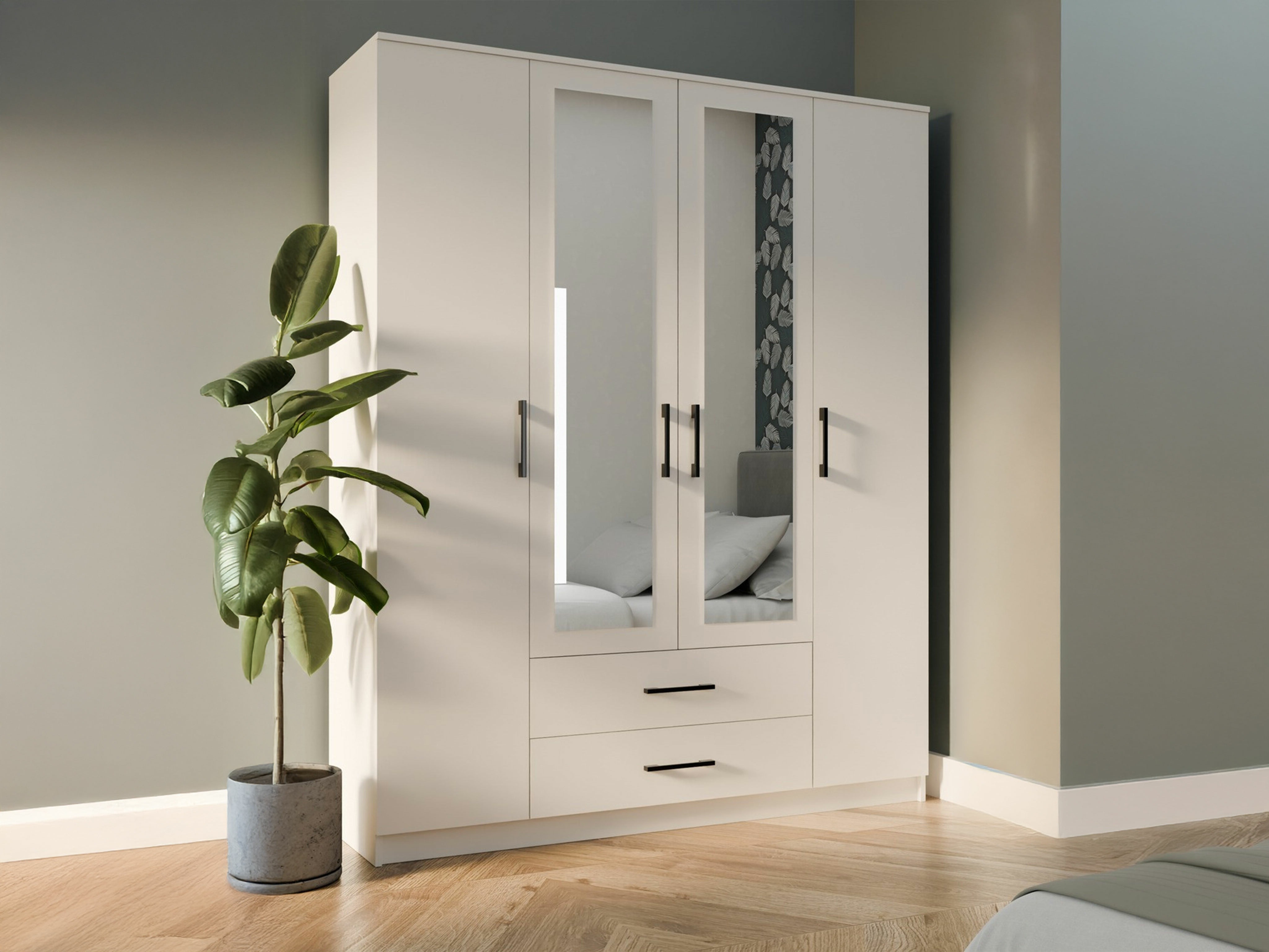 Kleiderschrank Mandeville 117 (Weiss)