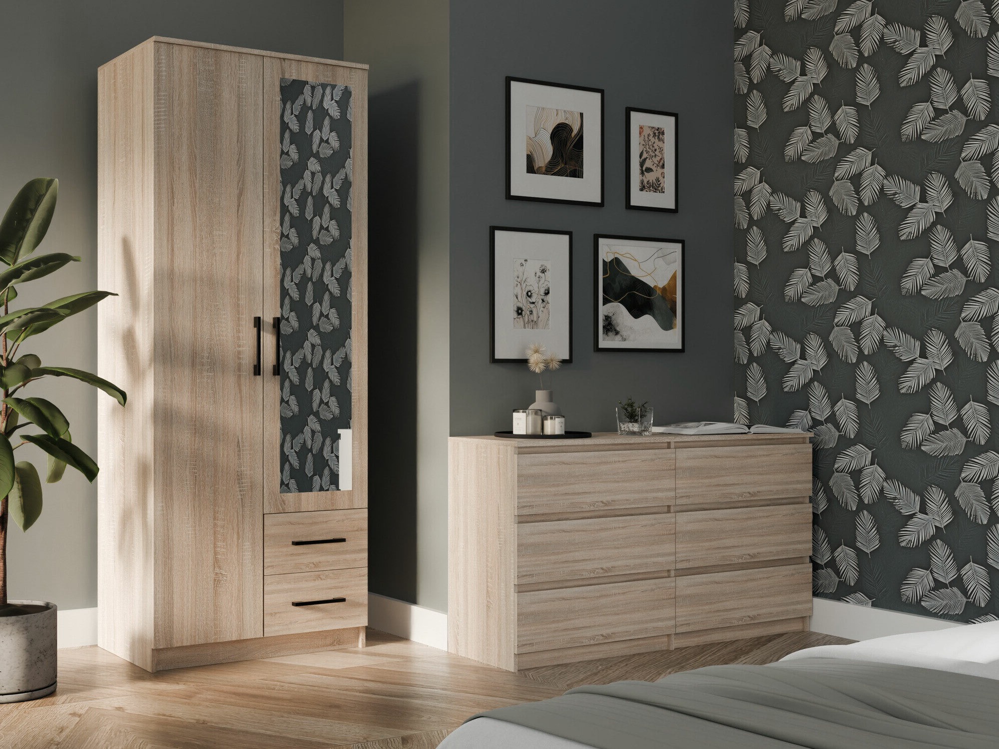 Kleiderschrank Mandeville 247 (Sonoma eichenholz)
