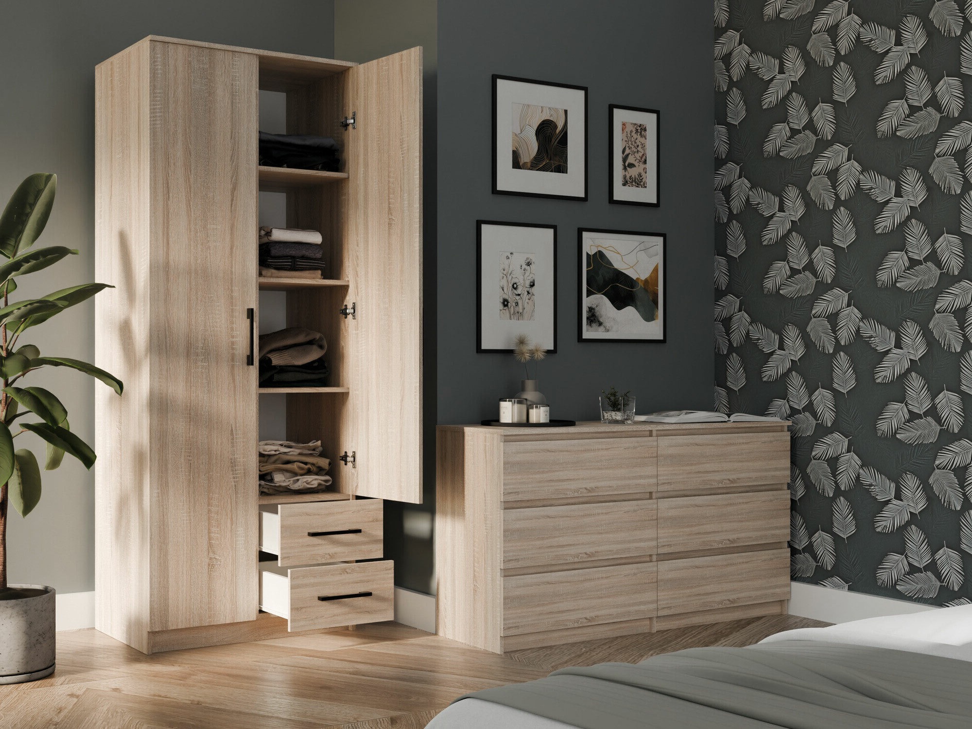 Kleiderschrank Mandeville 247 (Sonoma eichenholz)