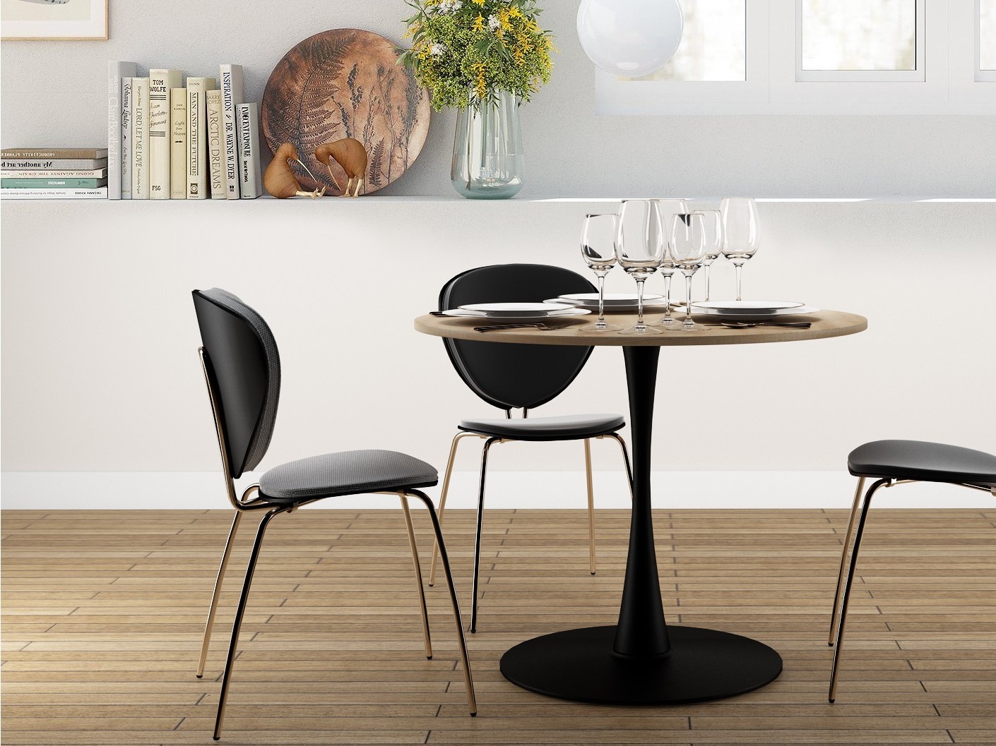 Tisch Denton 809 (Eichenholzoptik + Schwarz)