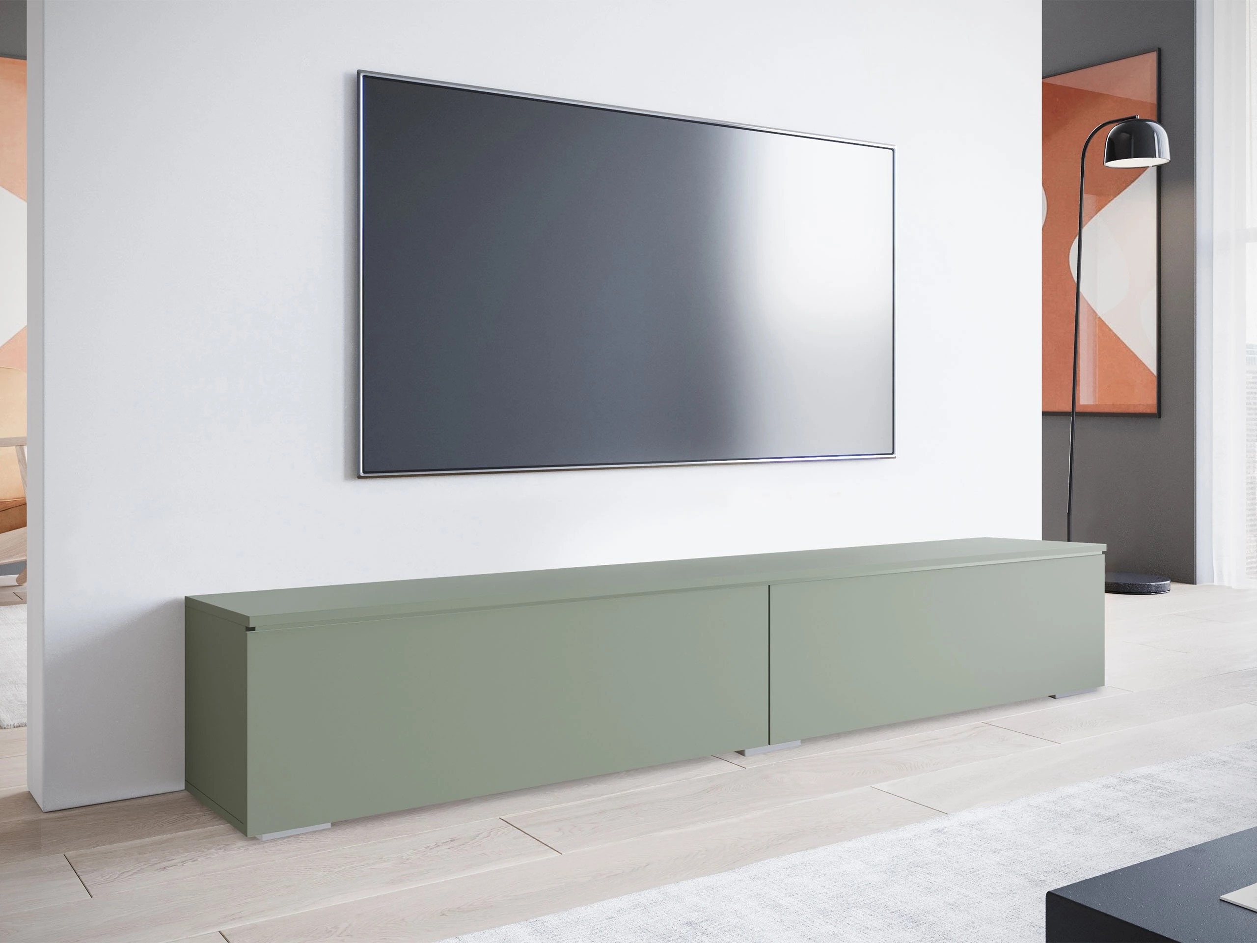 TV-Möbel Sarasota 121 (Staubiges Grün)