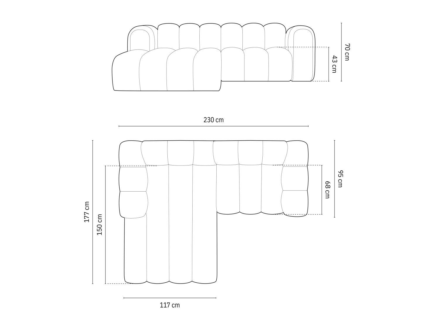 Modulares Ecksofa Cirleve 104 (Baloo 2073)