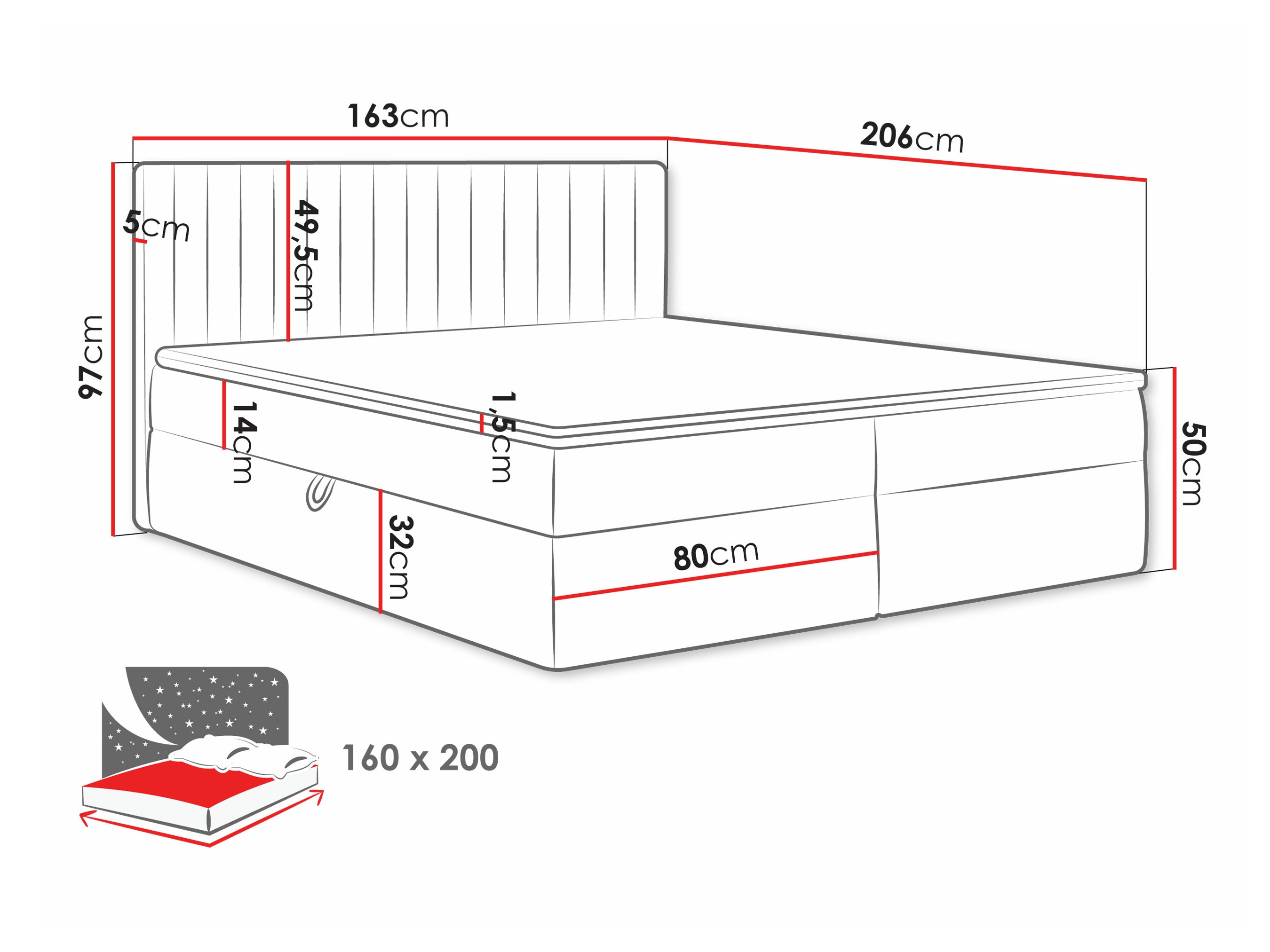 Boxspringbett Comfivo 481 (Manila 02)