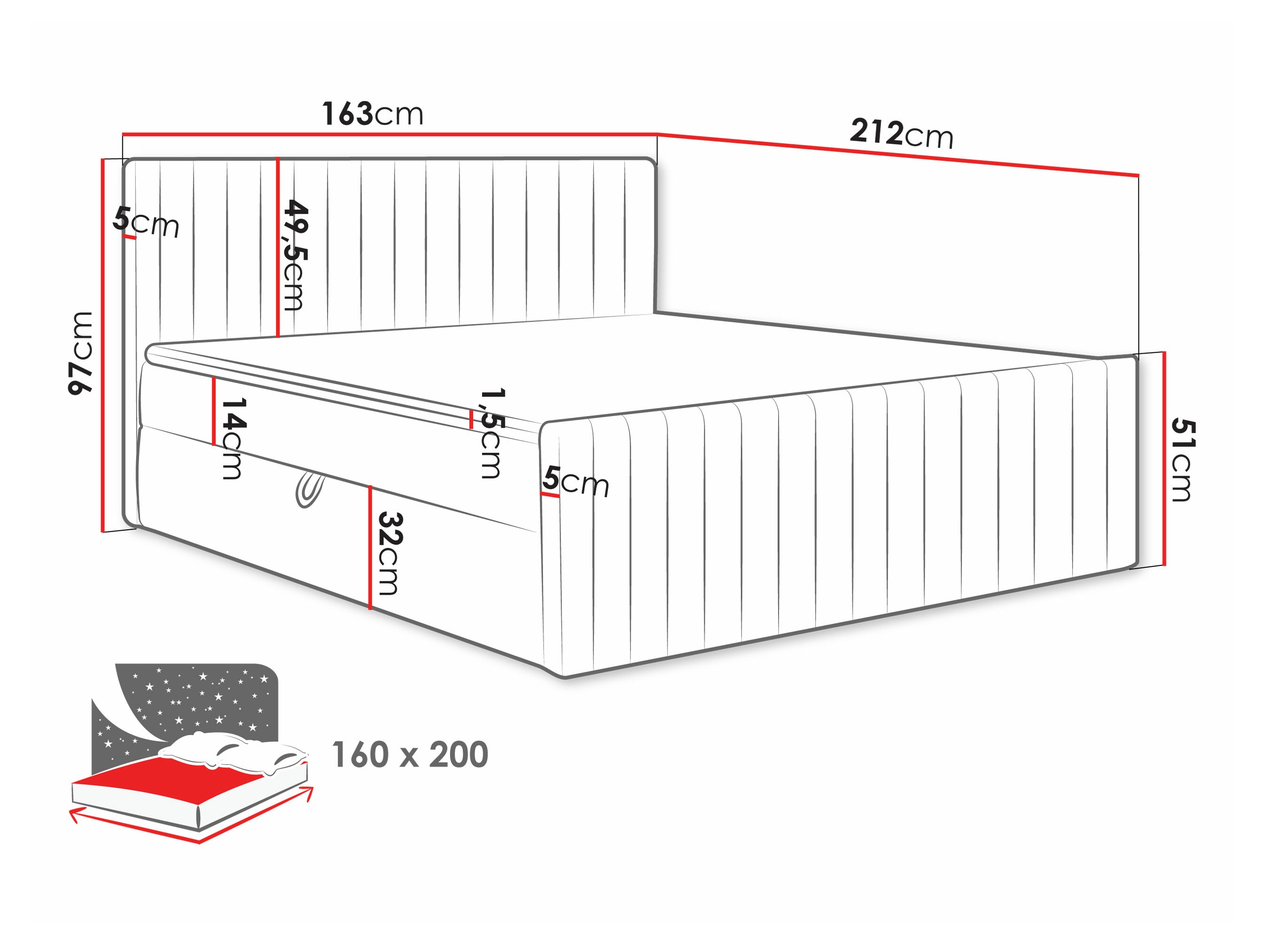 Boxspringbett Comfivo 482 (Manila 09)