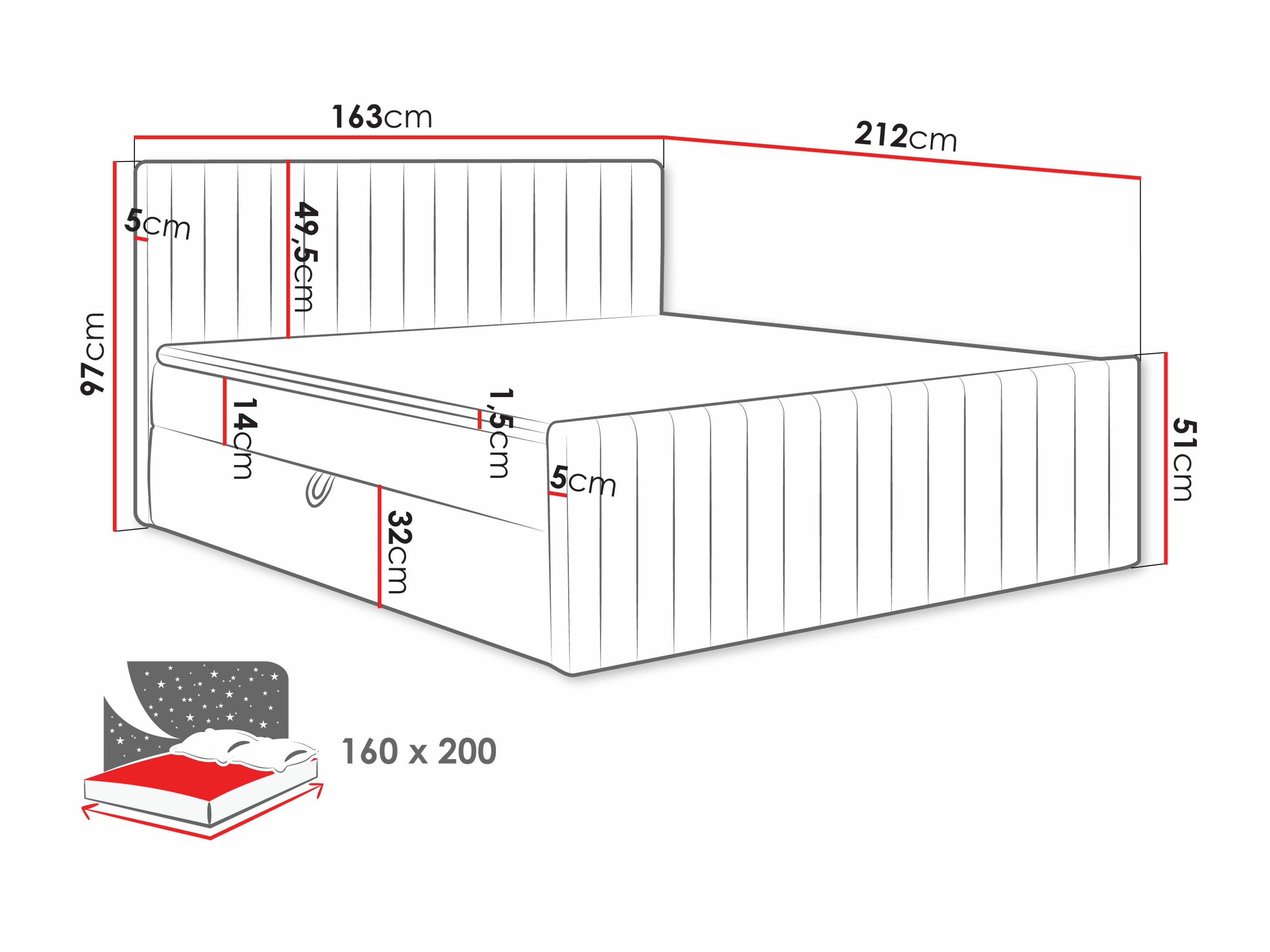 Boxspringbett Comfivo 482 (Manila 18)