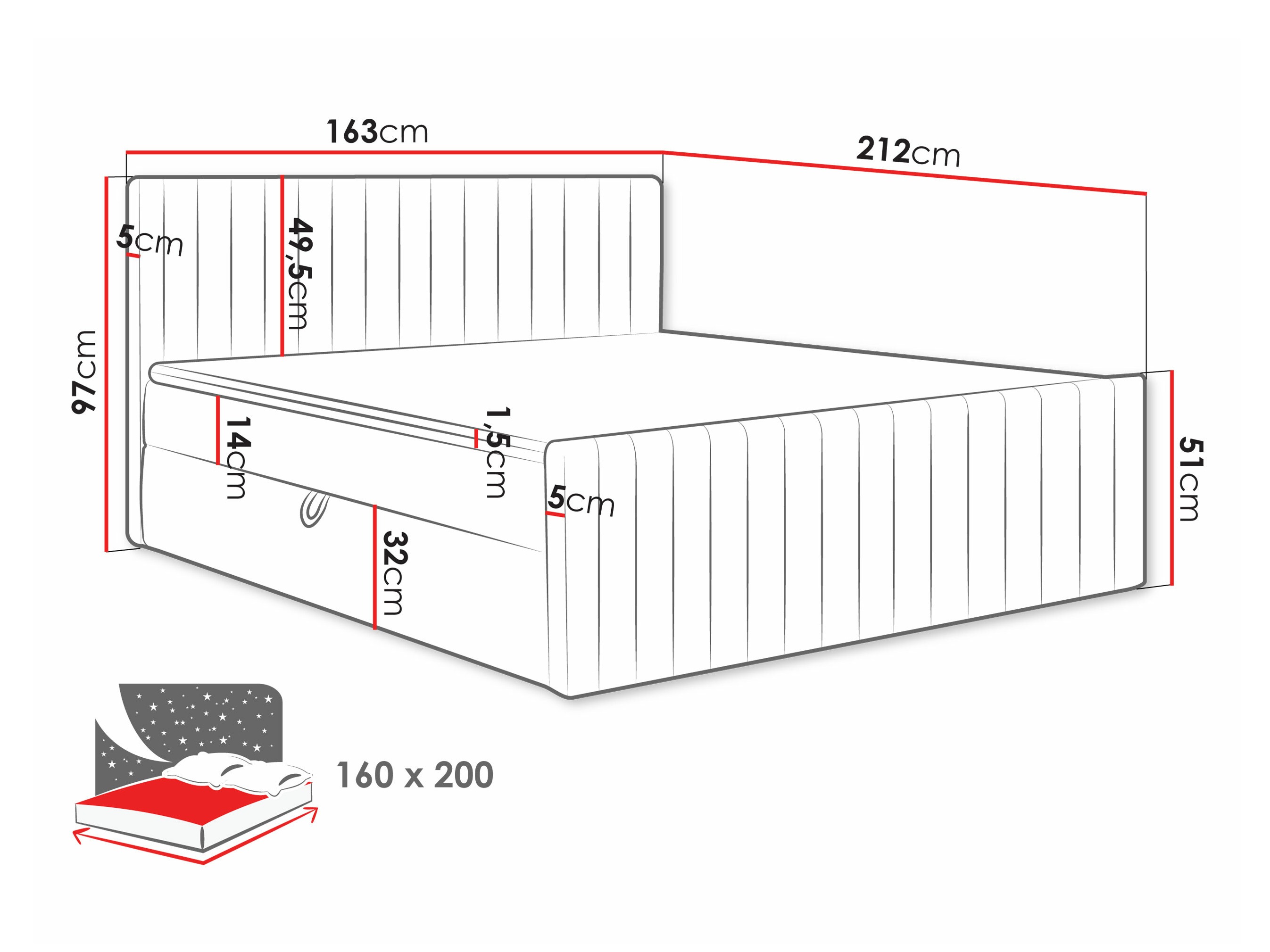 Boxspringbett Comfivo Apis II (Polo 872)