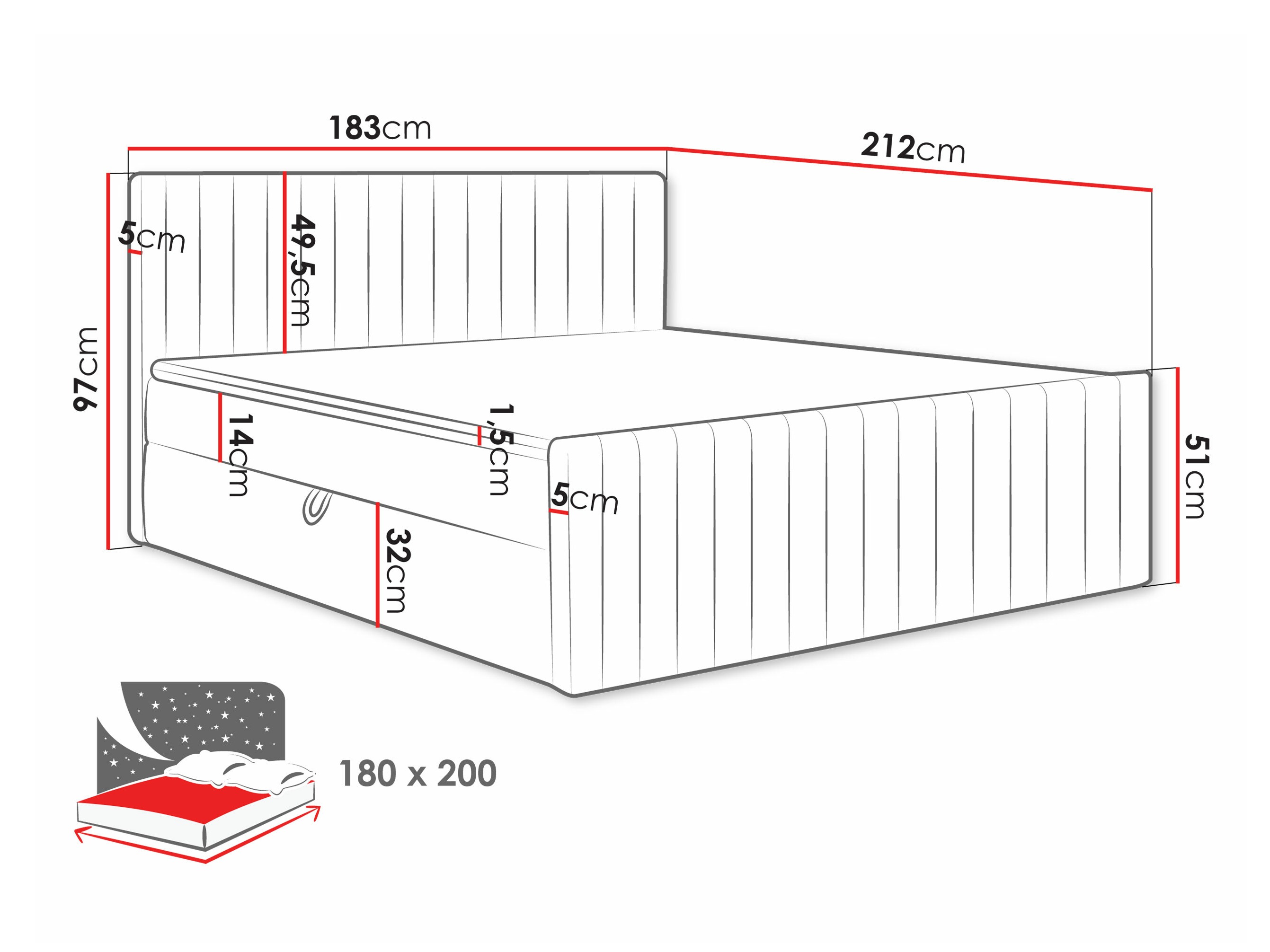 Boxspringbett Comfivo Apis II (Polo 889)