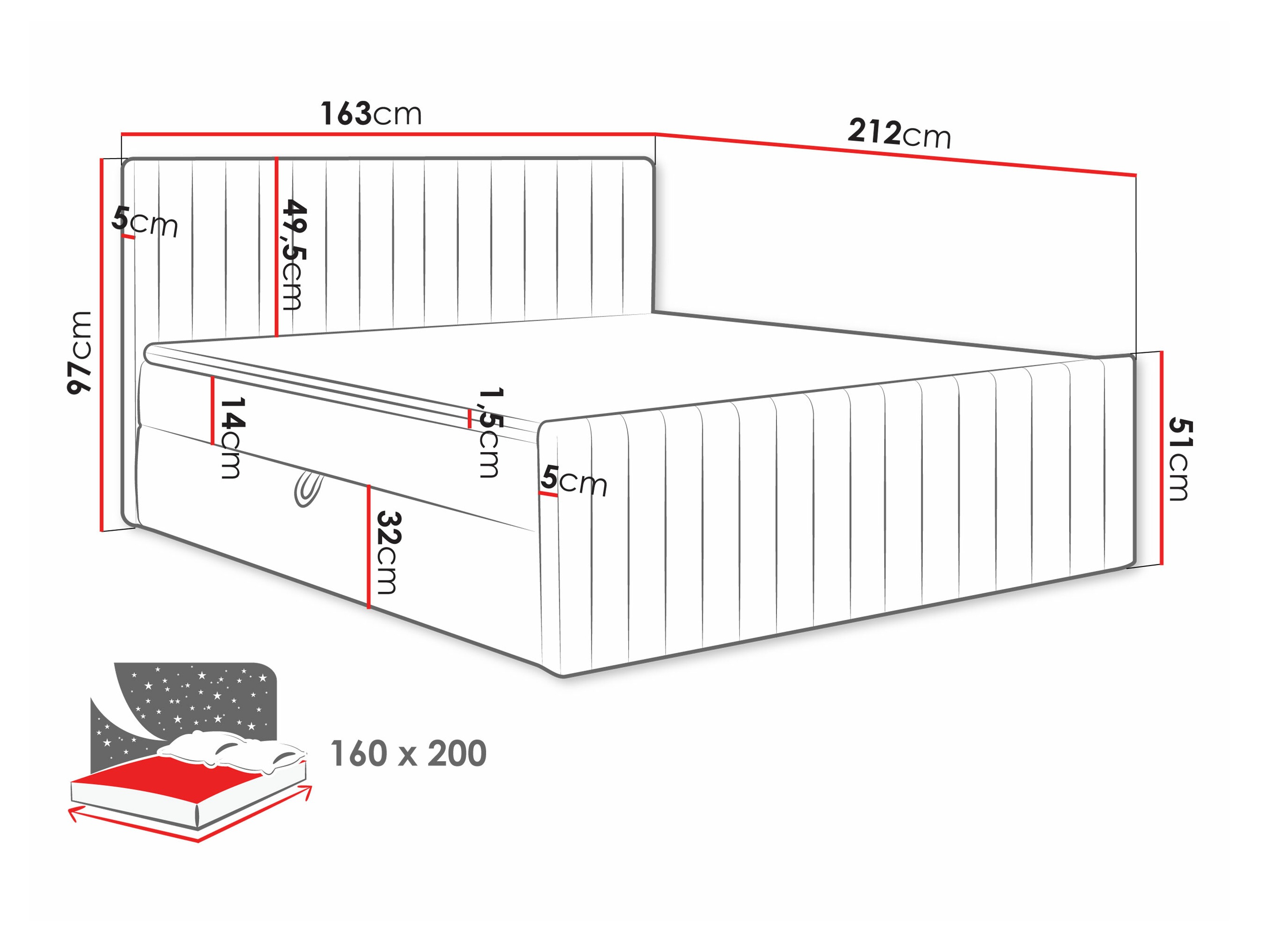 Boxspringbett Comfivo Apis II (Polo 891)