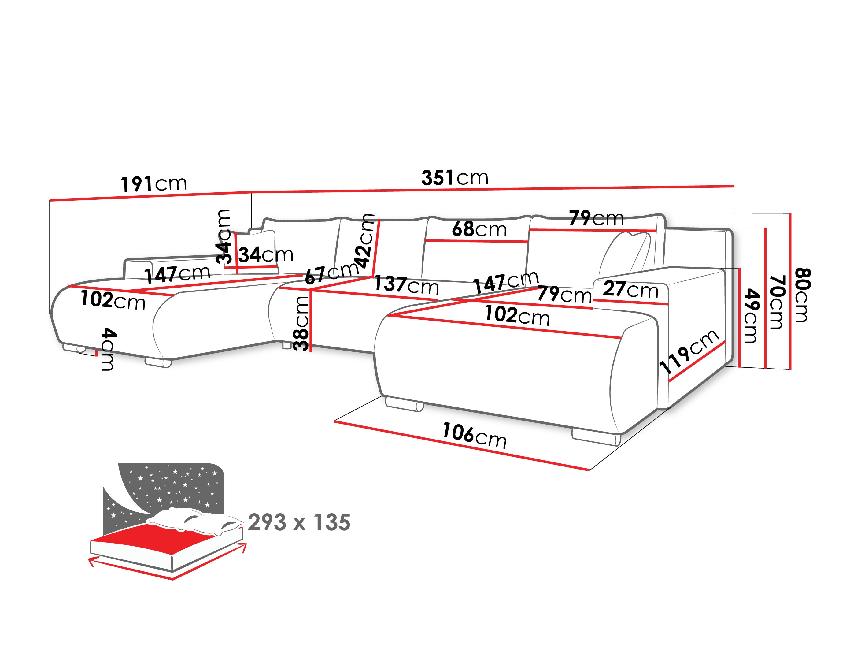 Ecksofa Comfivo 483 (Coral 65)