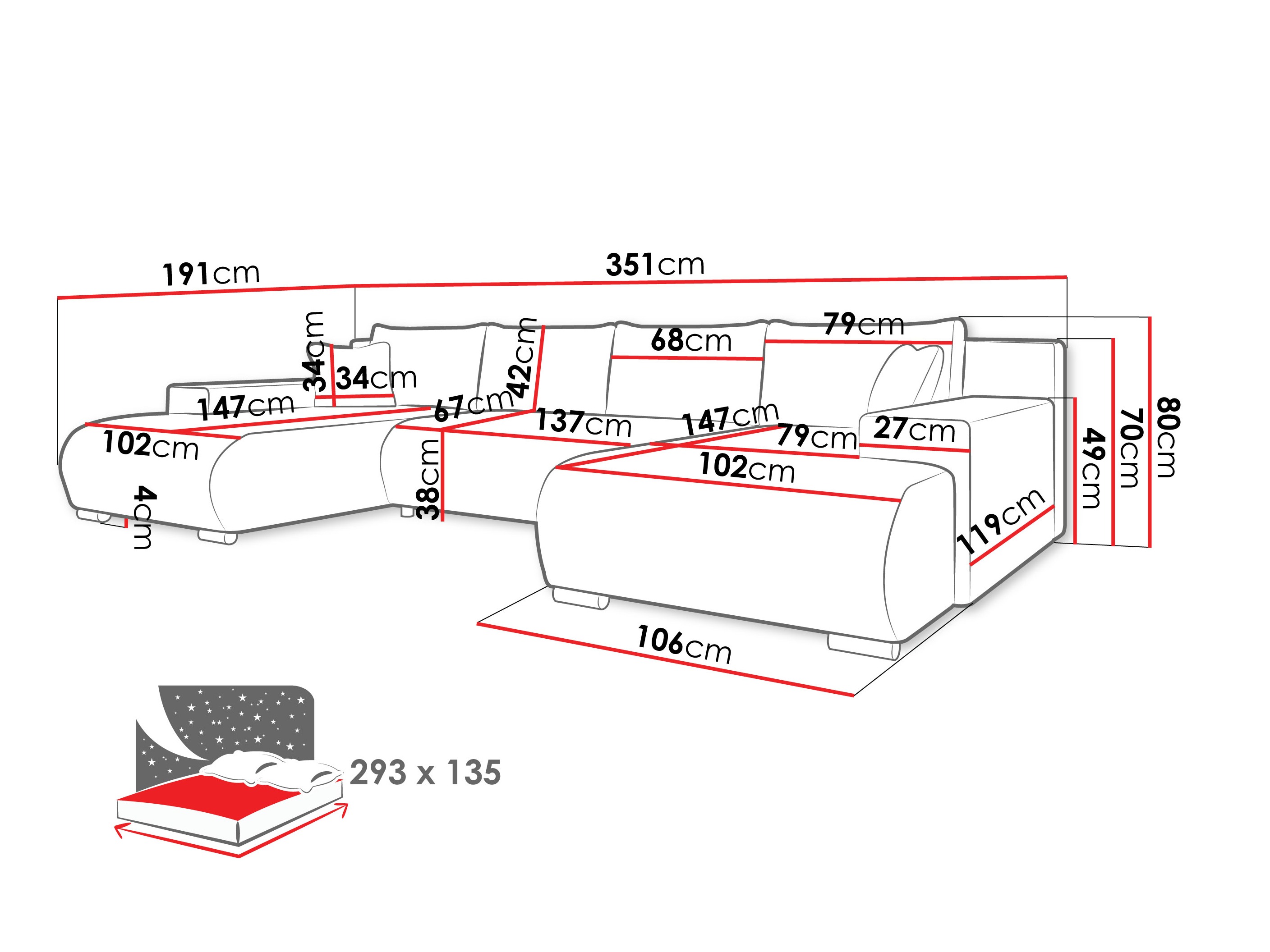 Ecksofa Comfivo Equus (Poso 110)