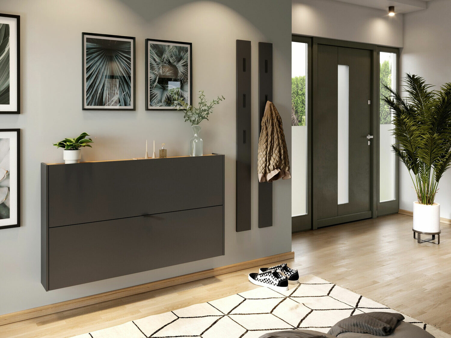 Flurgarnitur Cirsale 109 (Graphit + Navarra eichenholzoptik)