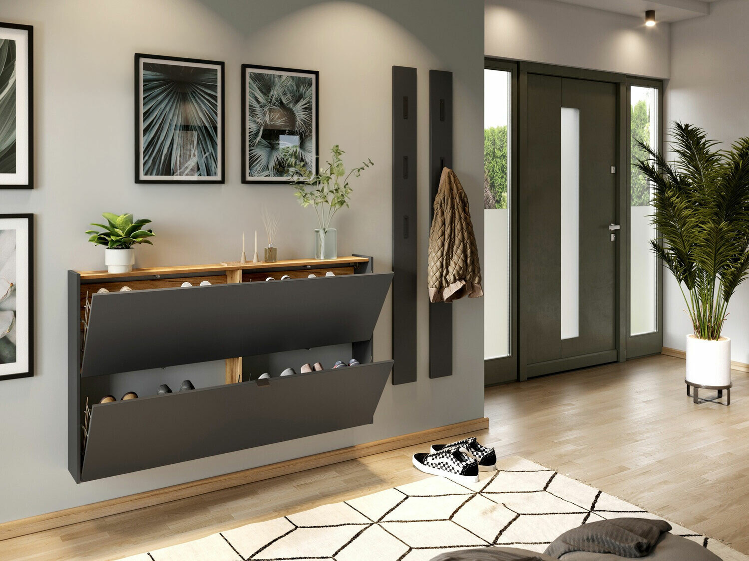 Flurgarnitur Cirsale 109 (Graphit + Navarra eichenholzoptik)