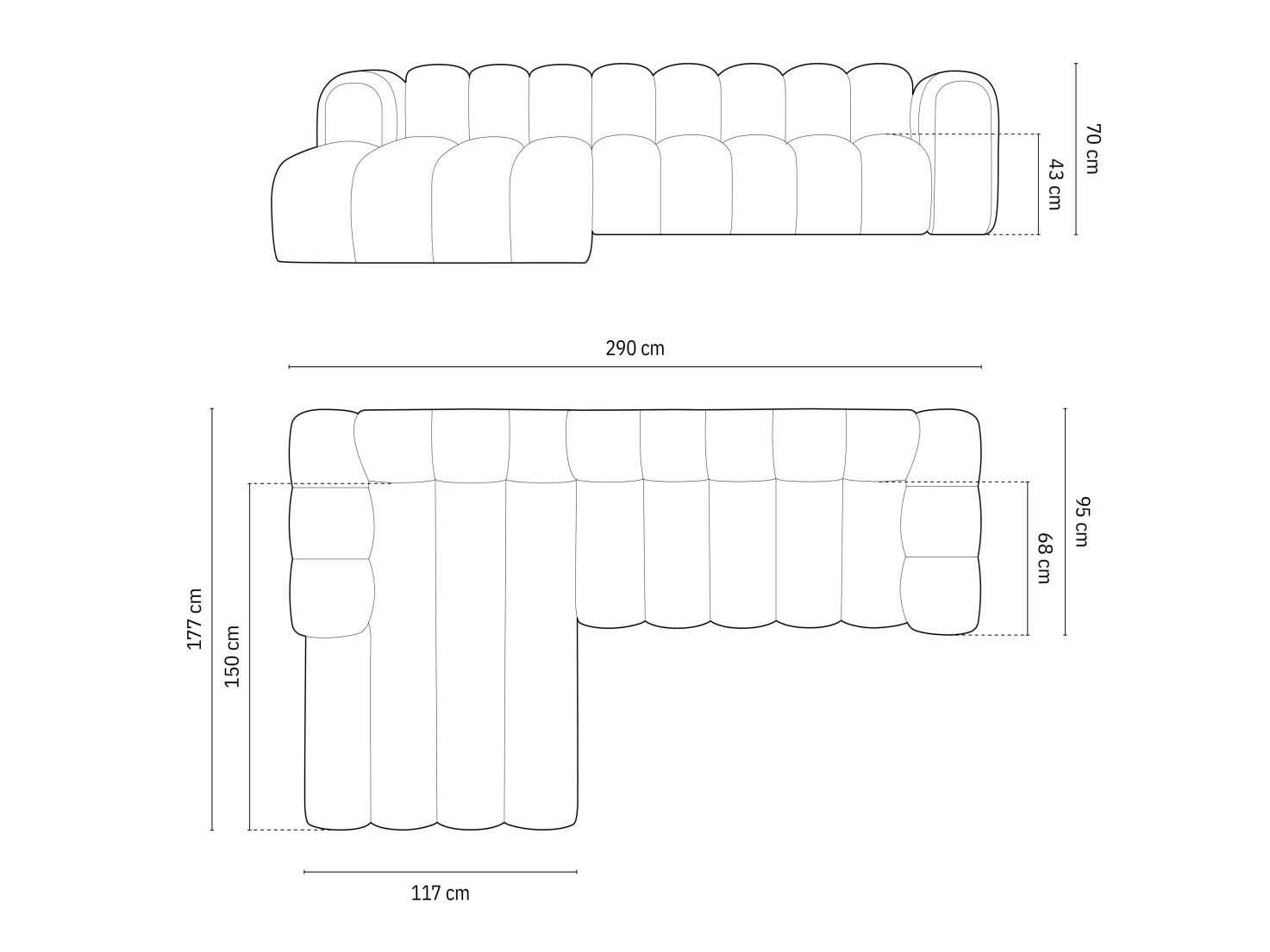 Modulares Ecksofa Cirleve 106 (Baloo 2073)