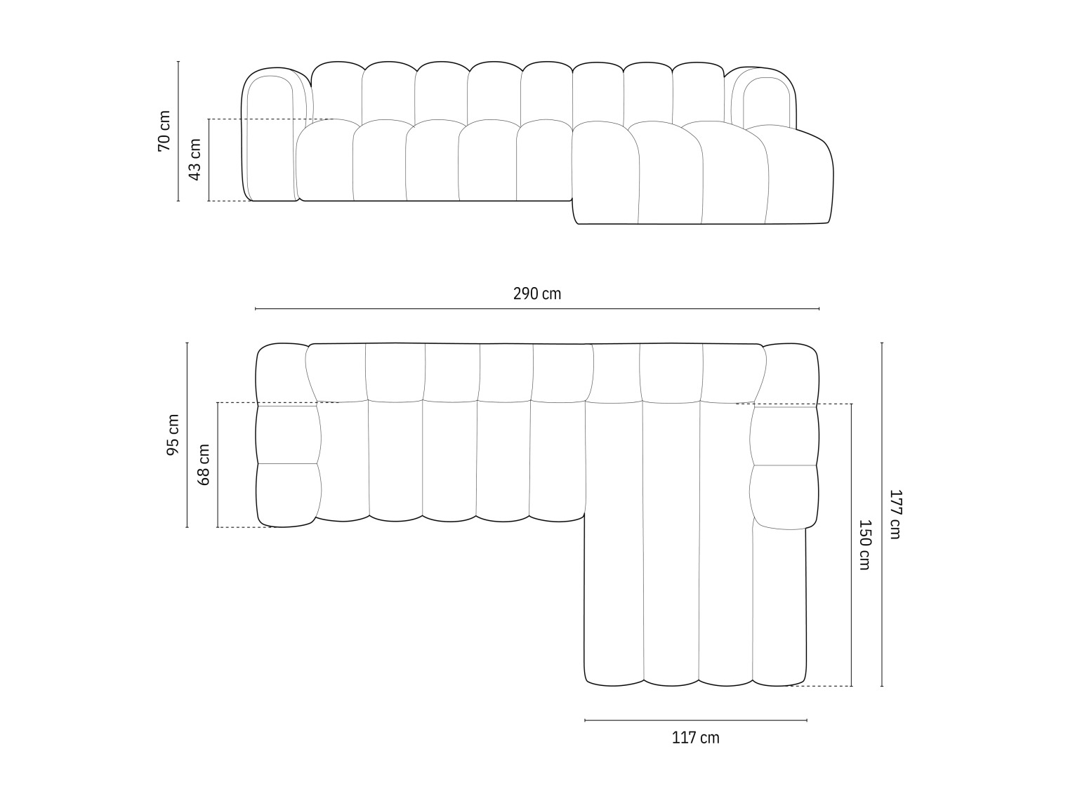 Modulares Ecksofa Cirleve 106 (Baloo 2073)