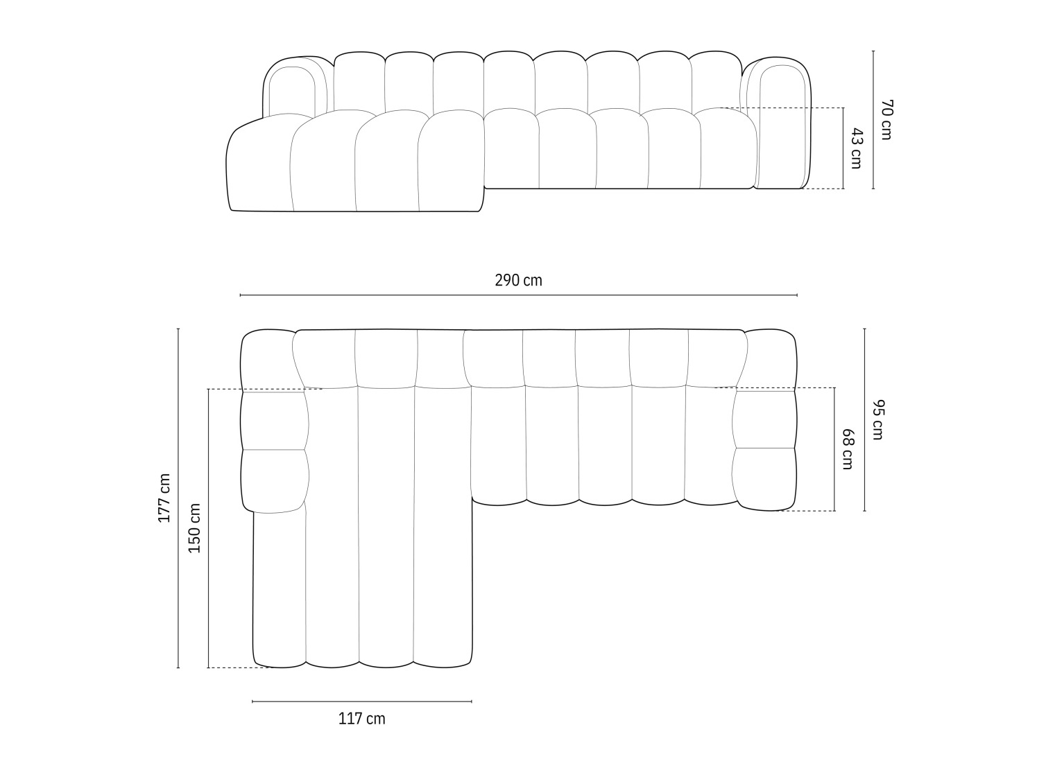 Modulares Ecksofa Cirleve 106 (Baloo 2074)