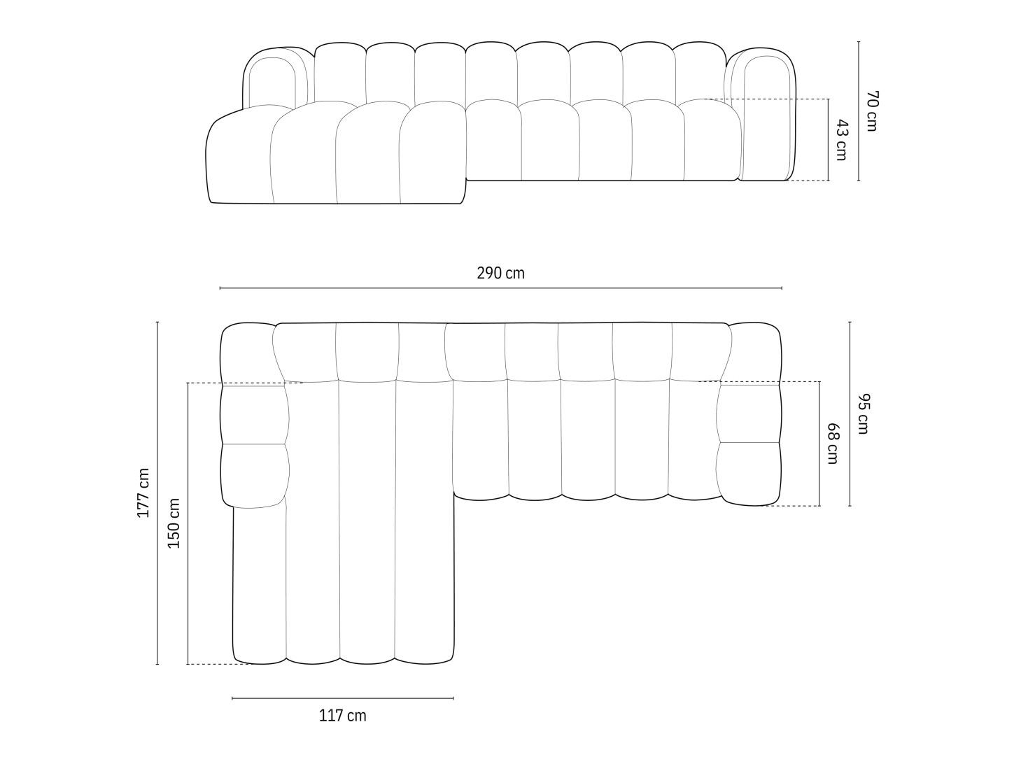 Modulares Ecksofa Cirleve 106 (Baloo 2082)