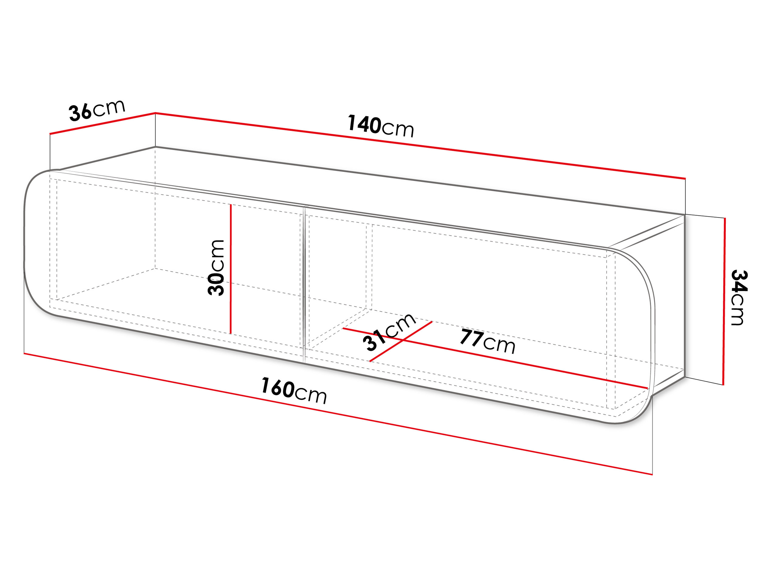 TV-Möbel Kingston 180