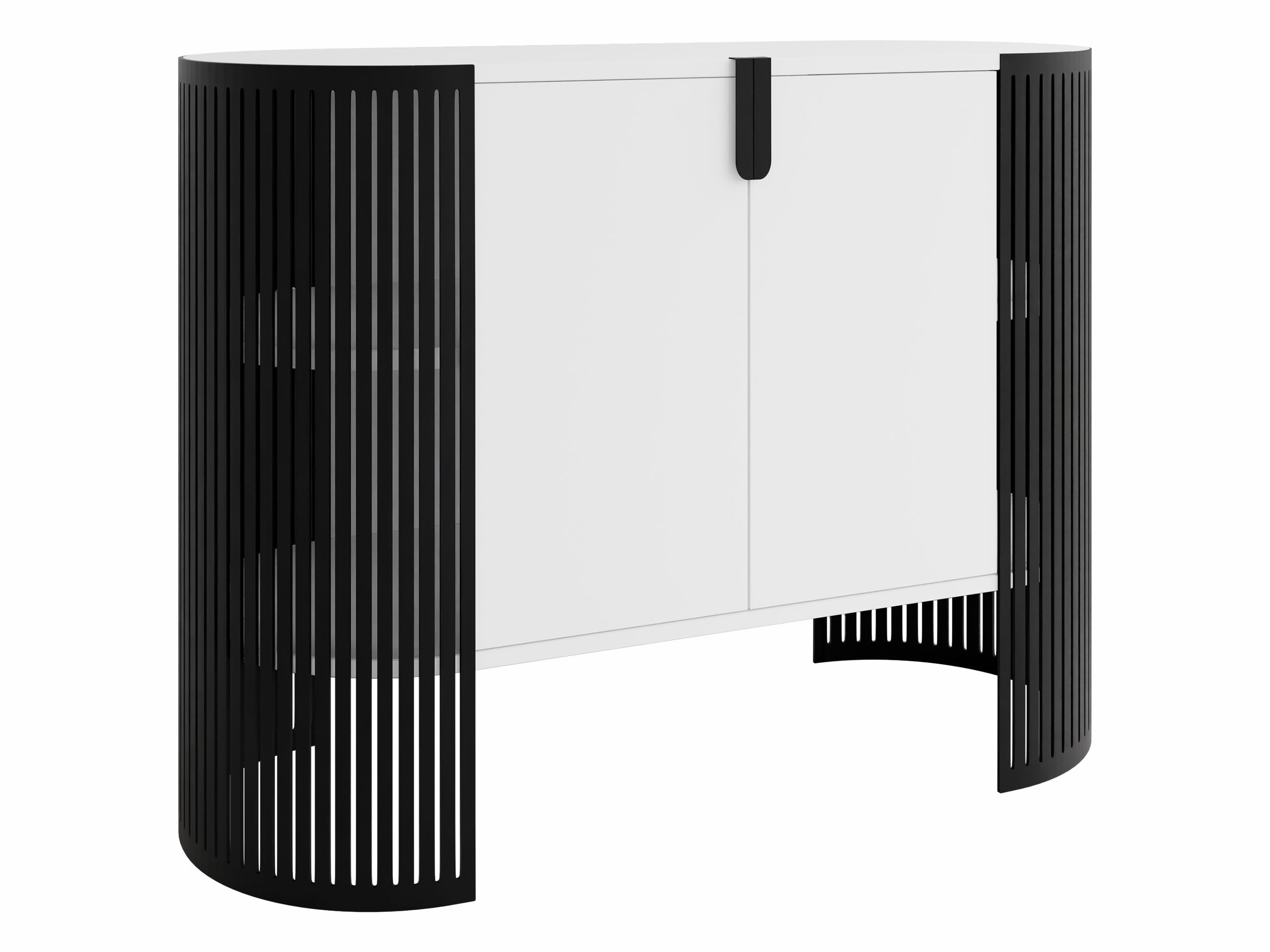 Sideboard Evanola 113 (Schwarz + Weiss)