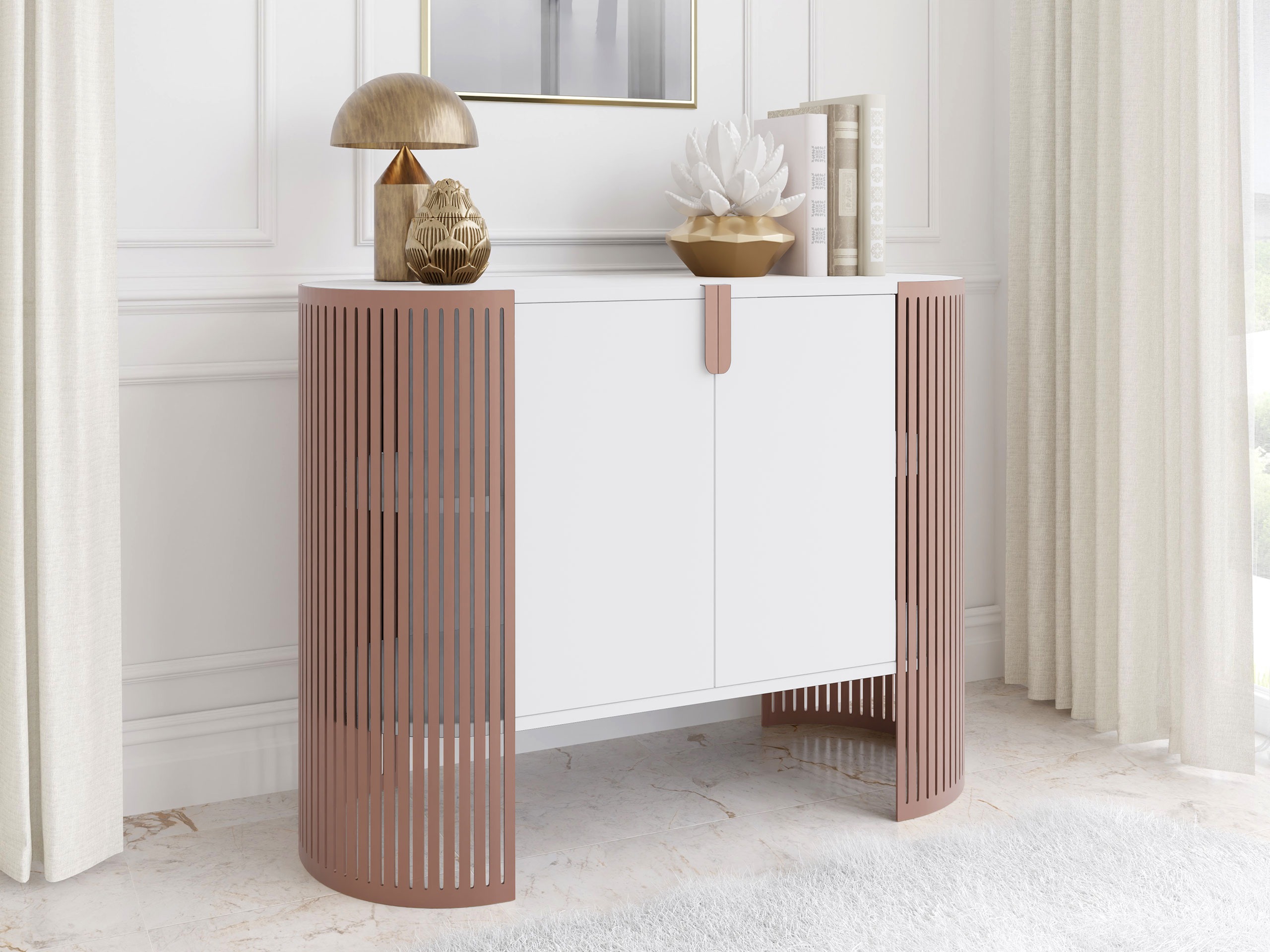 Sideboard Evanola 114 (Rosa + Weiss)