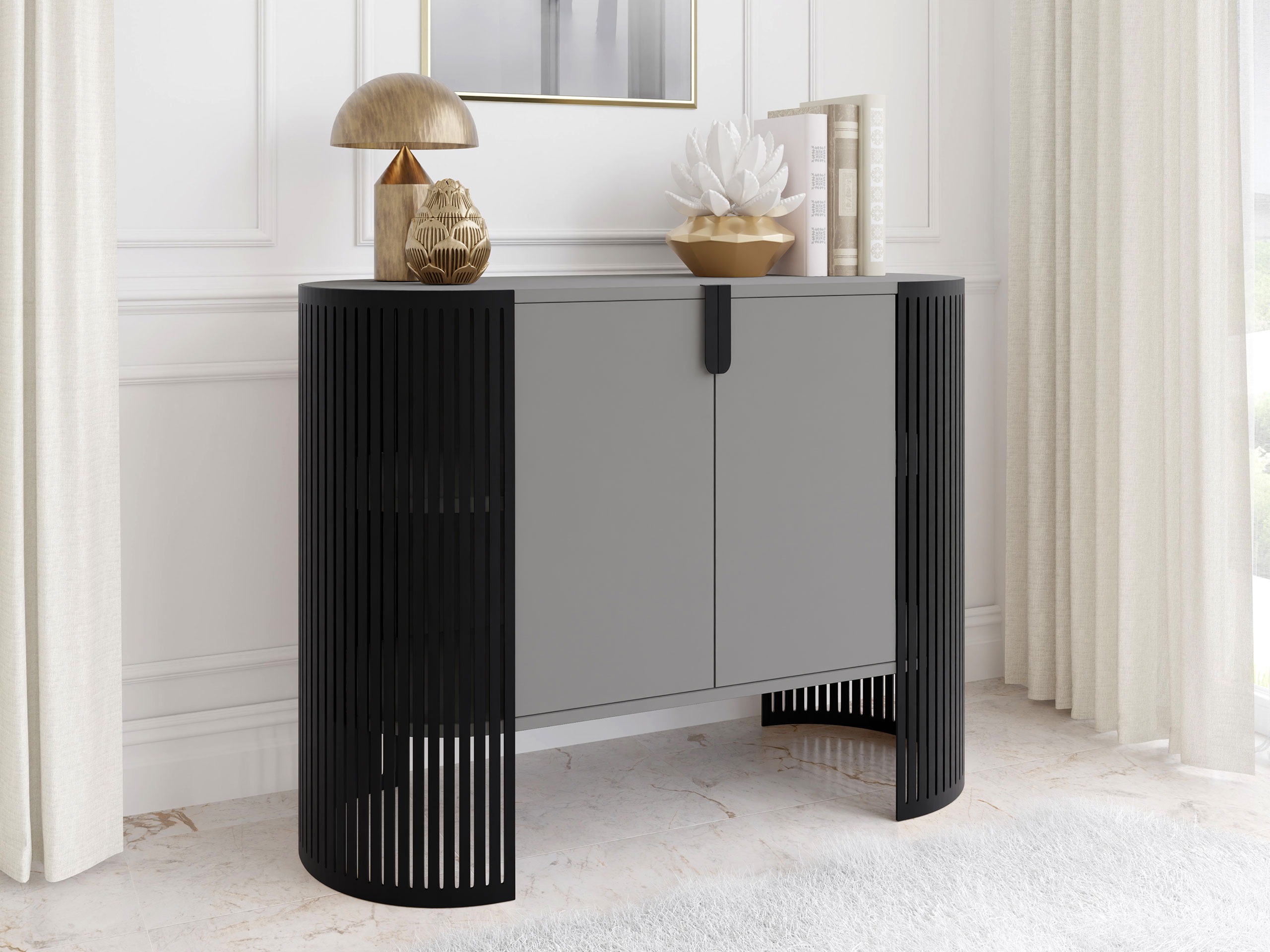 Sideboard Oswego 140 (Schwarz + Graphit)