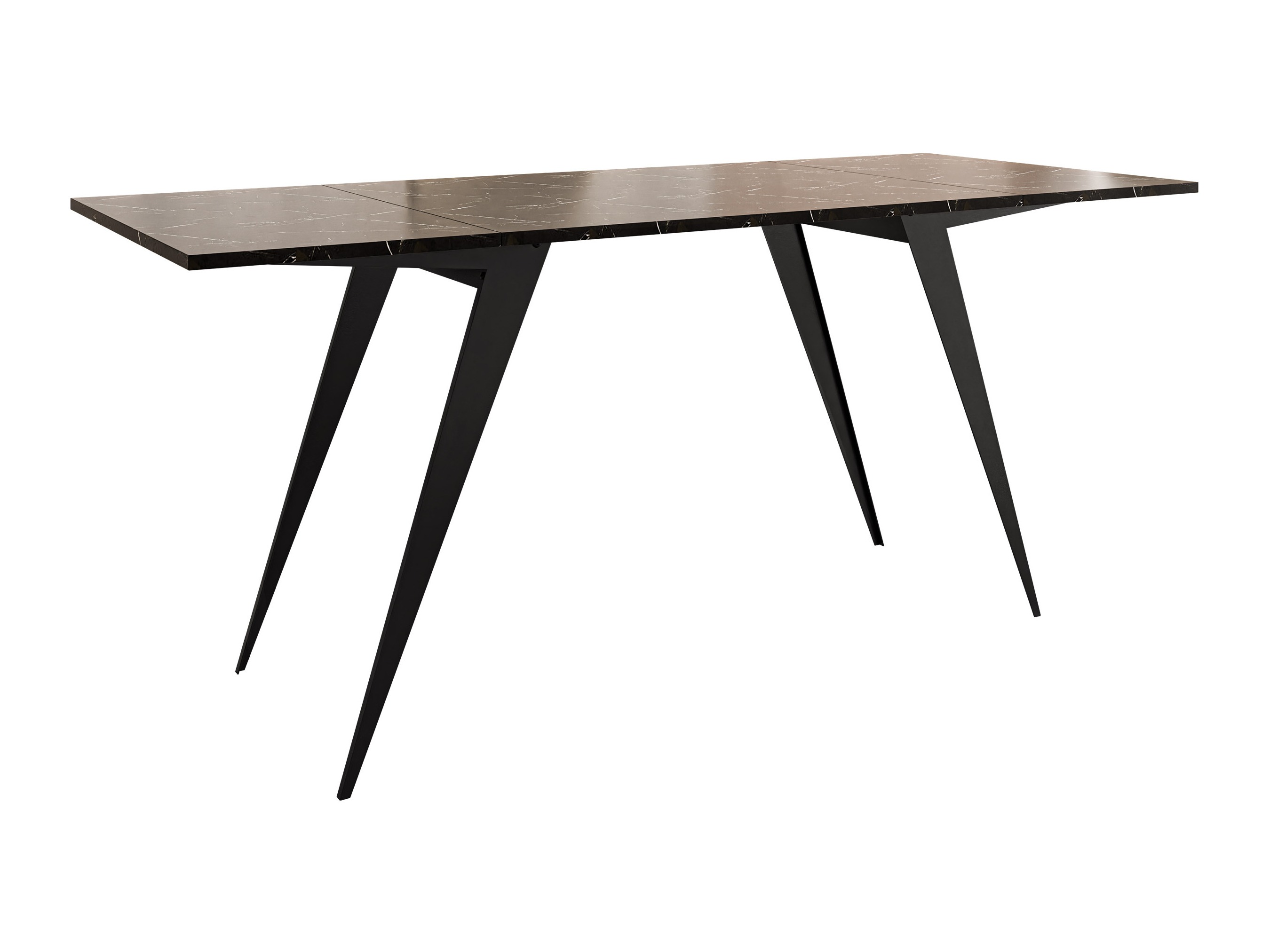 Couchtisch-Transformer Oswego 150 (Schwarzer Marmor + Schwarz)