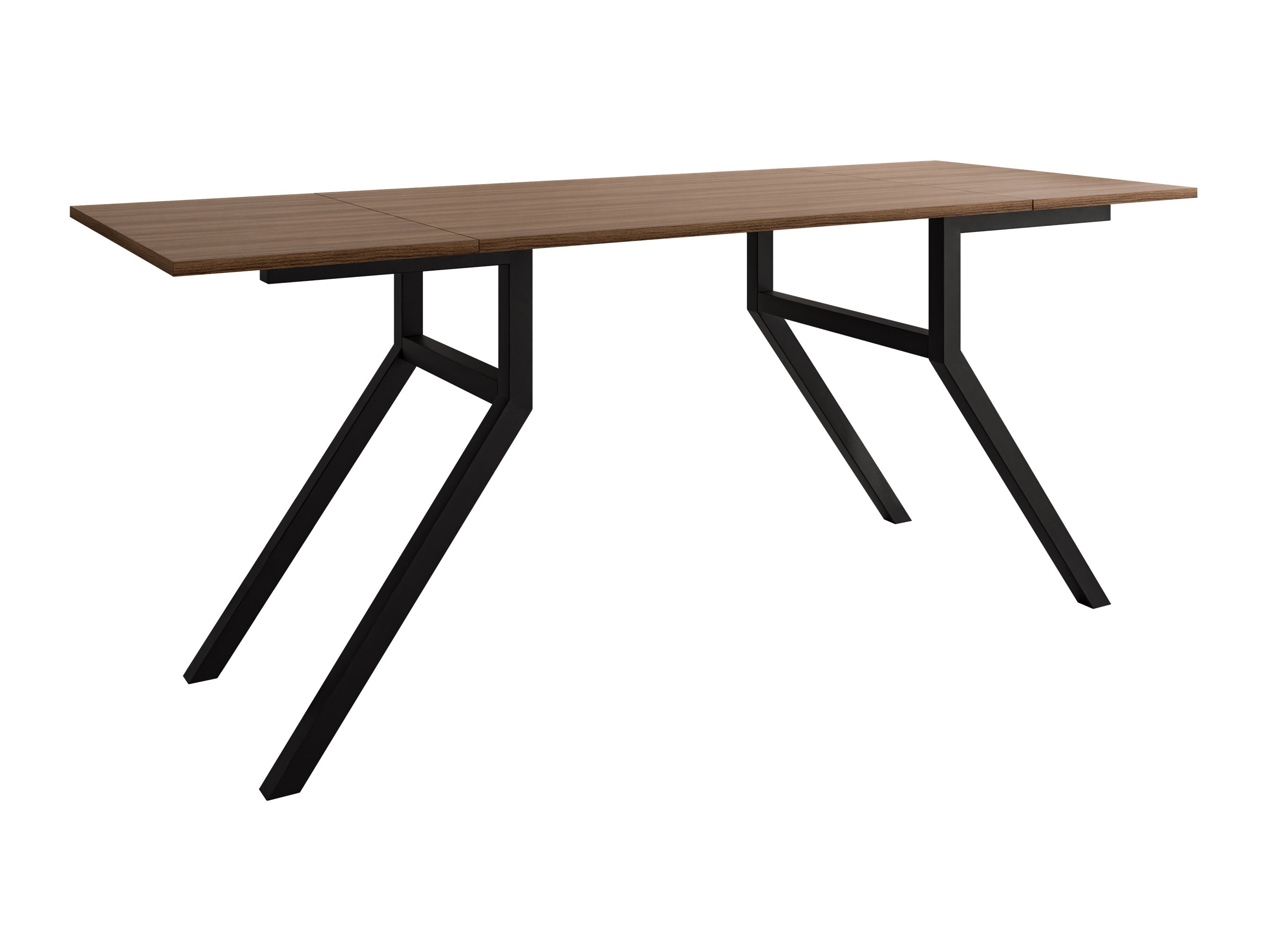 Couchtisch-Transformer Oswego 151 (Walnussholzoptik + Schwarz)