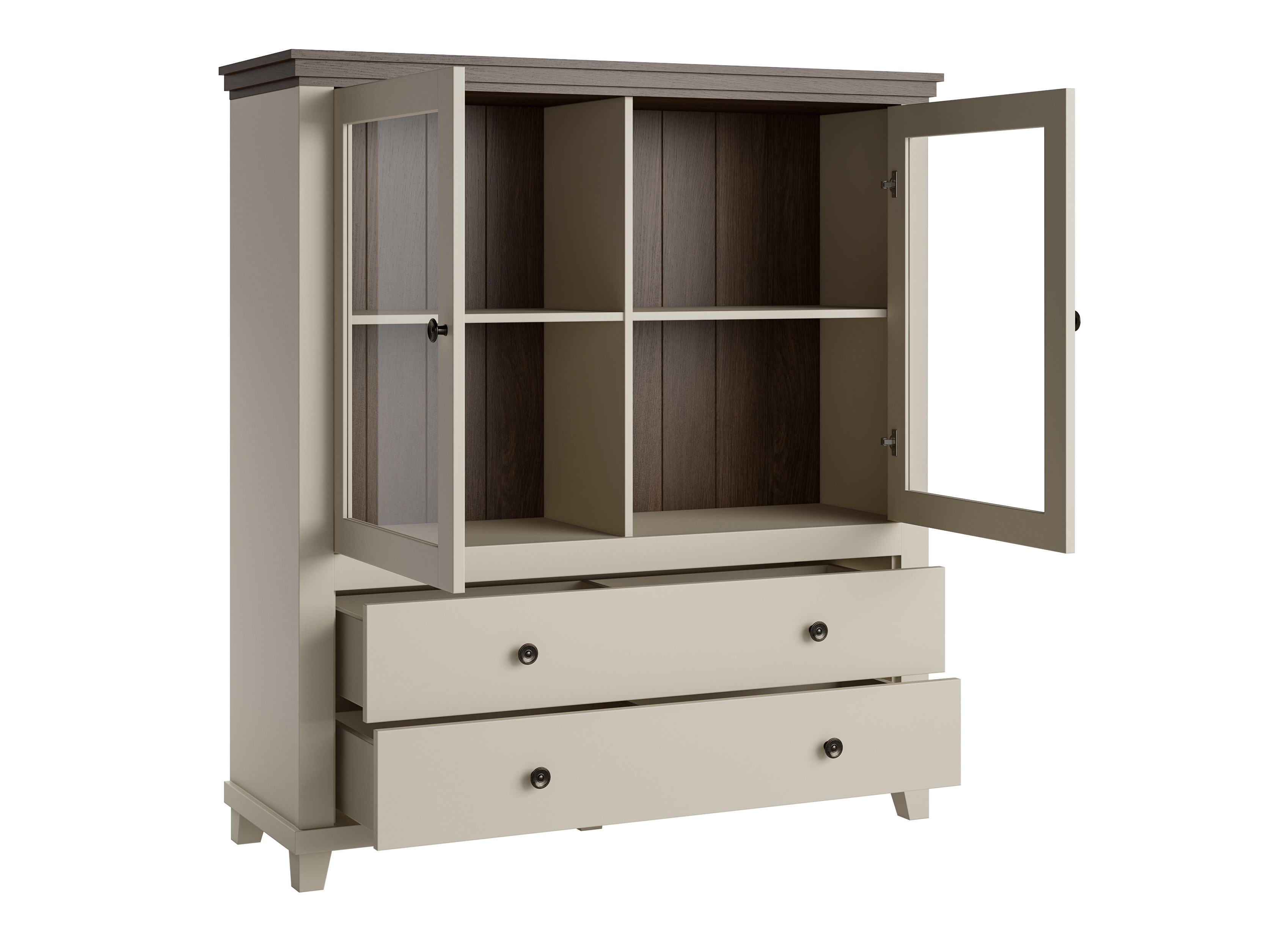 Kommode Tolnue 105 (Hellbeige + Eiche)