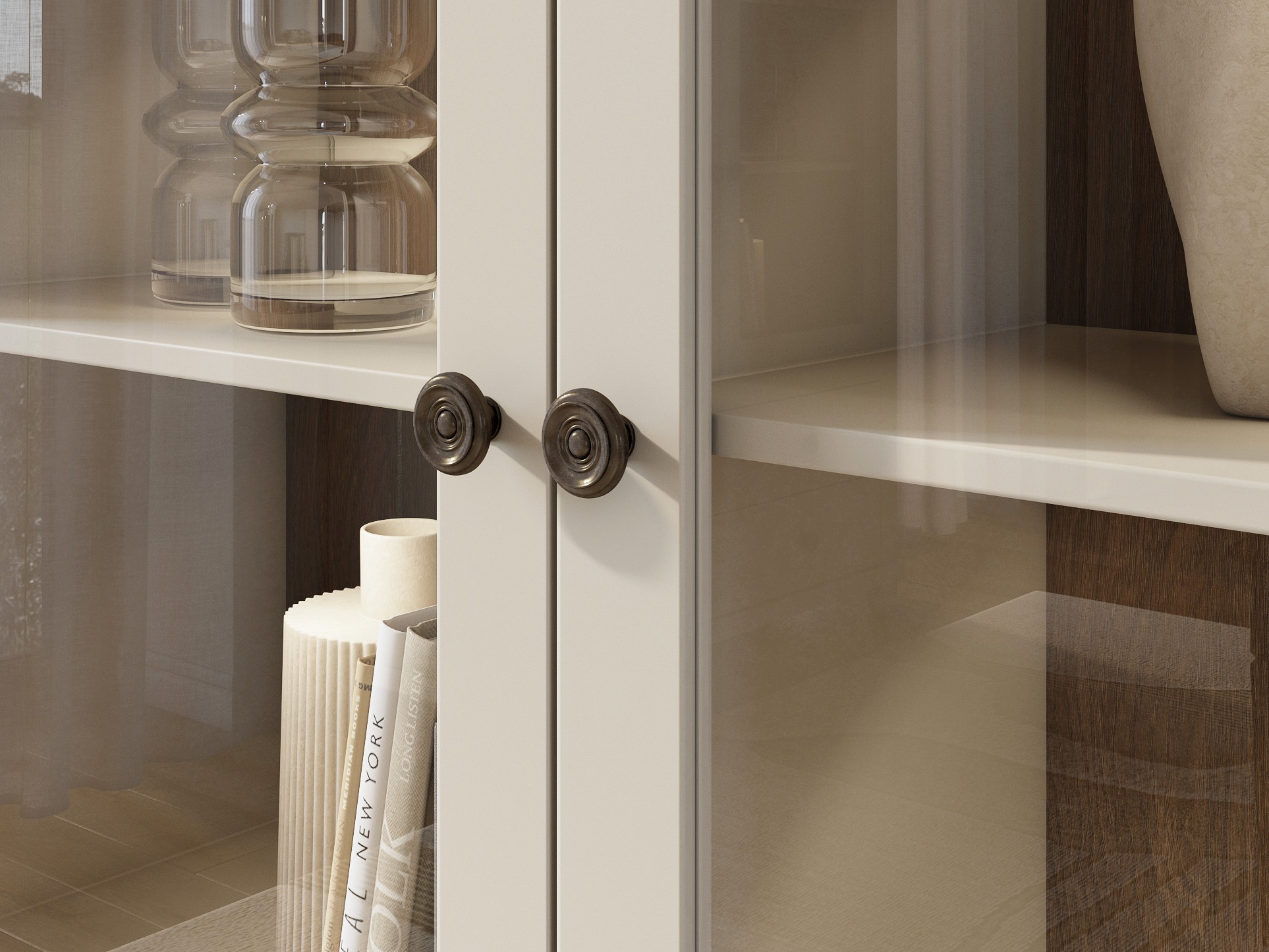 Kommoden Tolnue 105 (Hellbeige + Eichenholzoptik)