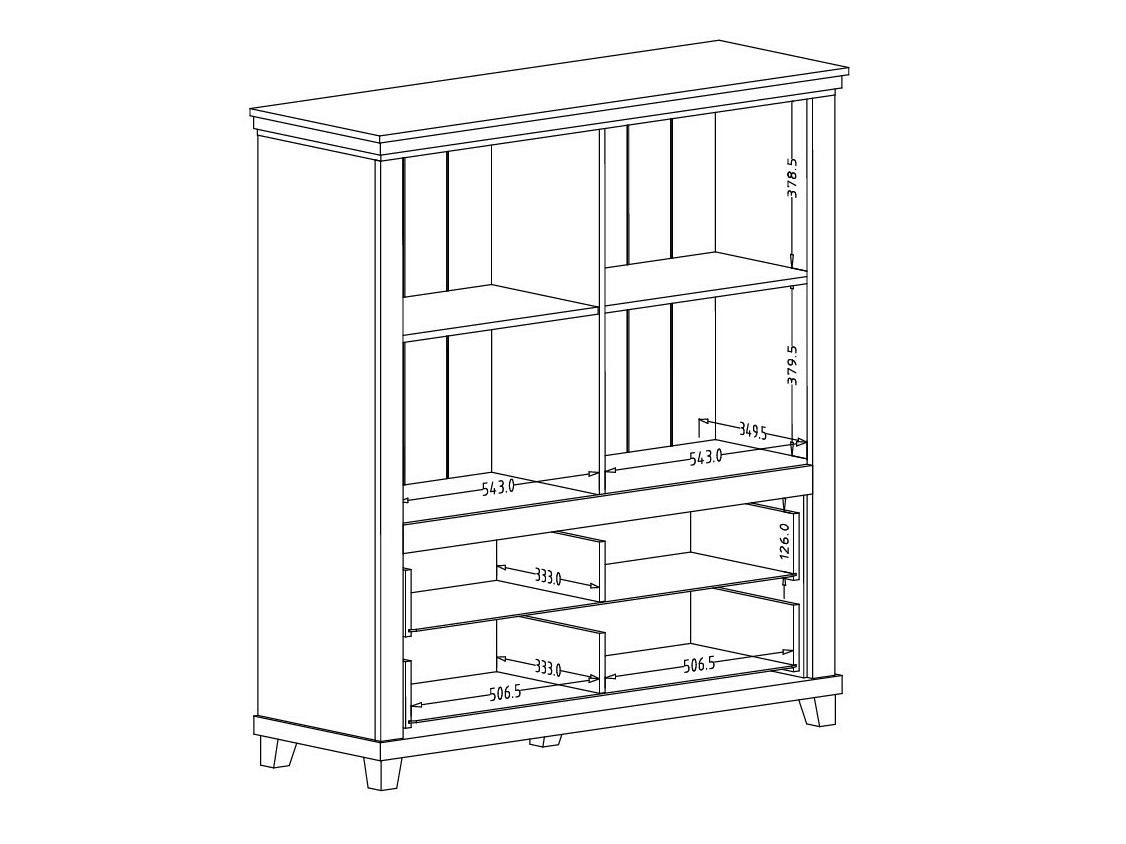Kommoden Tolnue 105 (Hellbeige + Eichenholzoptik)