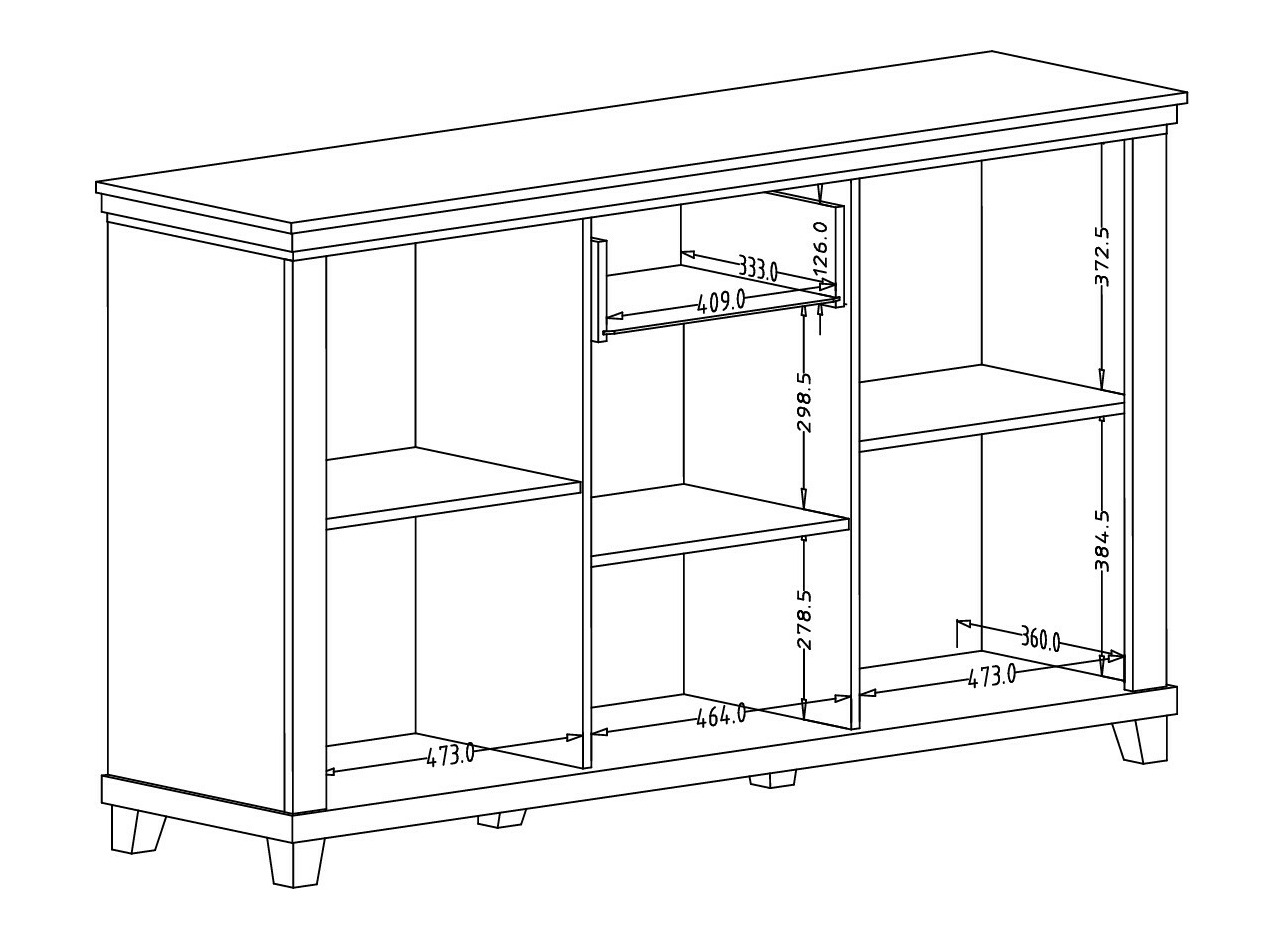 Kommoden Tolnue 106 (Hellbeige + Eichenholzoptik)