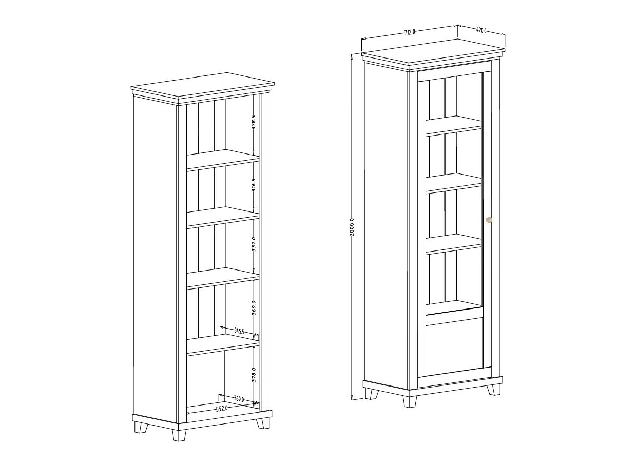 Regal Tolnue 101 (Dunkelgrün + Lefkas-Eiche)