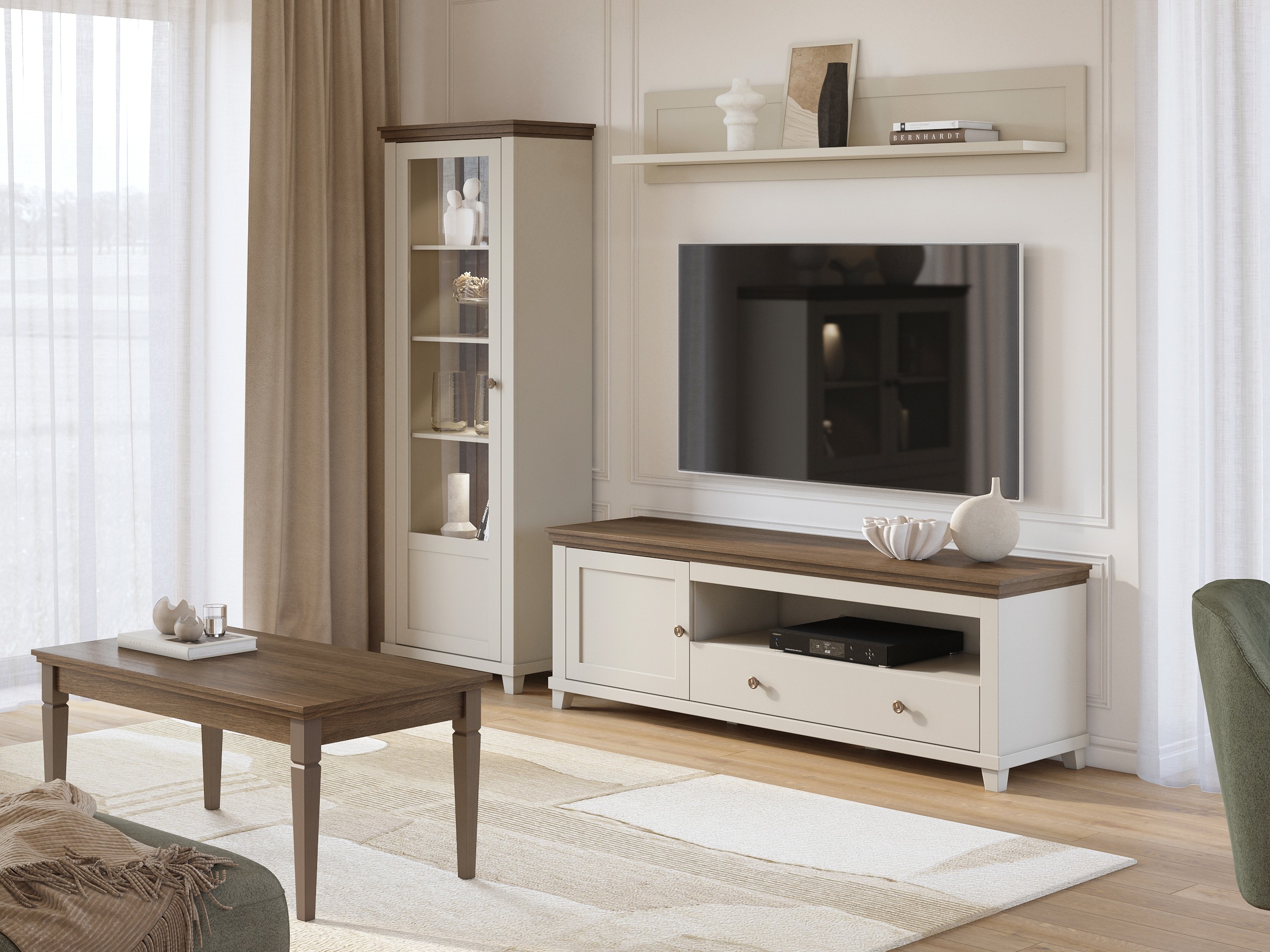 Regal Tolnue 101 (Hellbeige + Eichenholzoptik)