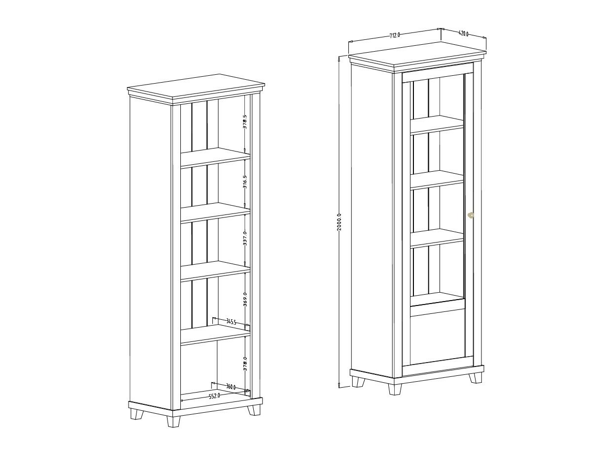 Regal Tolnue 101 (Hellbeige + Eichenholzoptik)