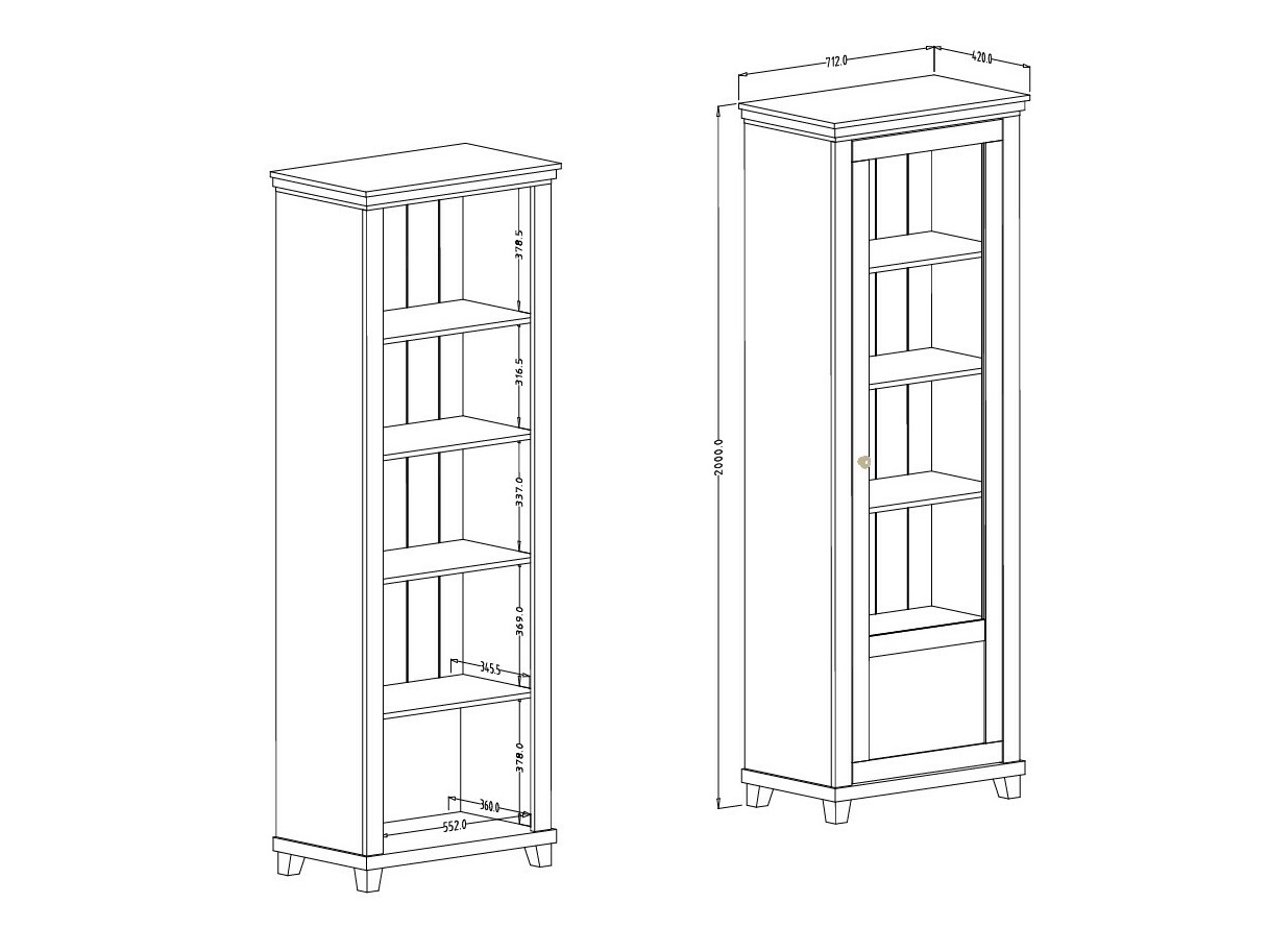 Regal Tolnue 101 (Hellbeige + Eichenholzoptik)
