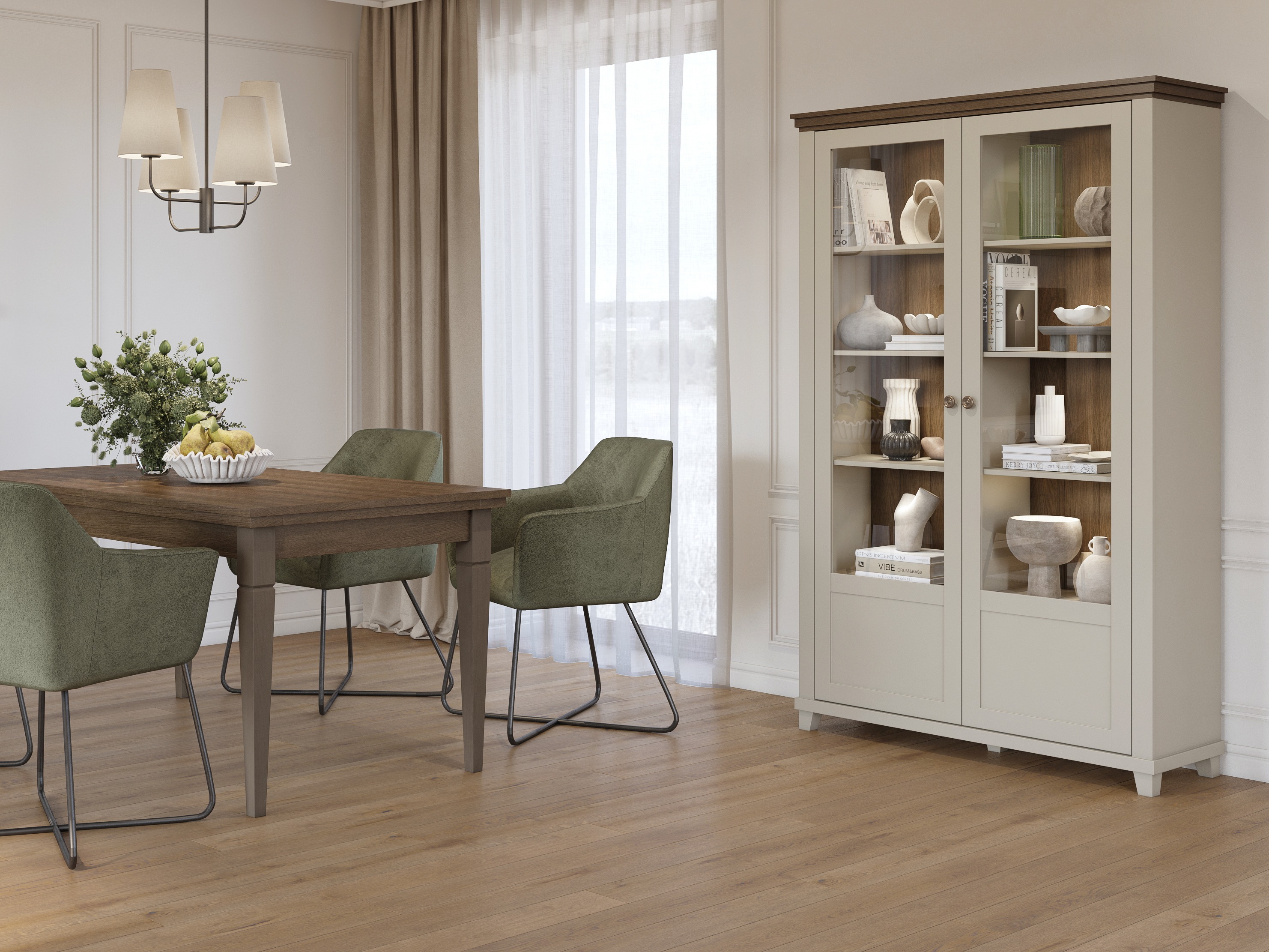Regal Tolnue 102 (Hellbeige + Eichenholzoptik)