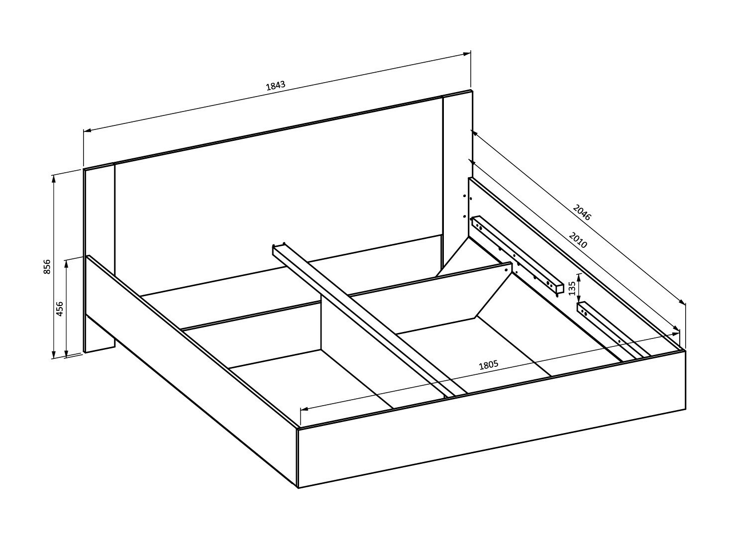 Bett Mirsevi 106 (180 x 200 cm)
