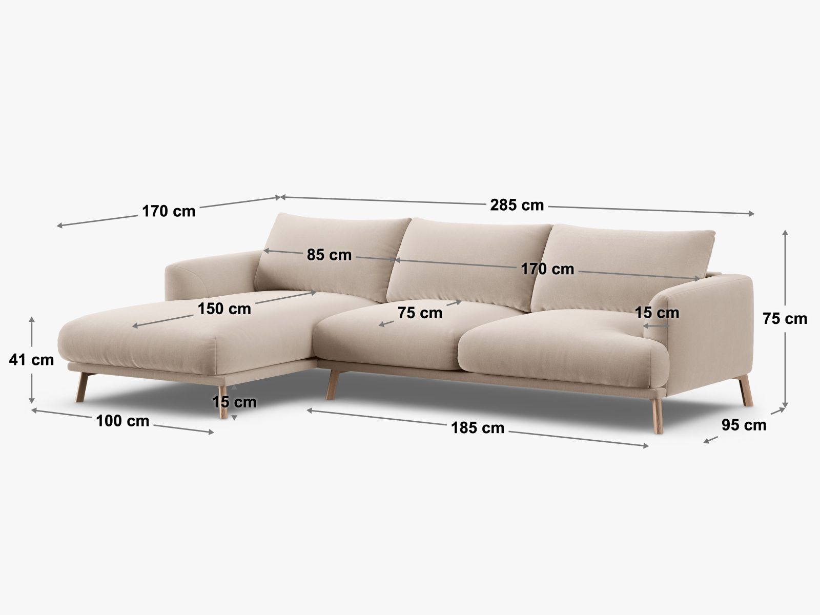Ecksofa Nolavia 105 (Salvador 14)