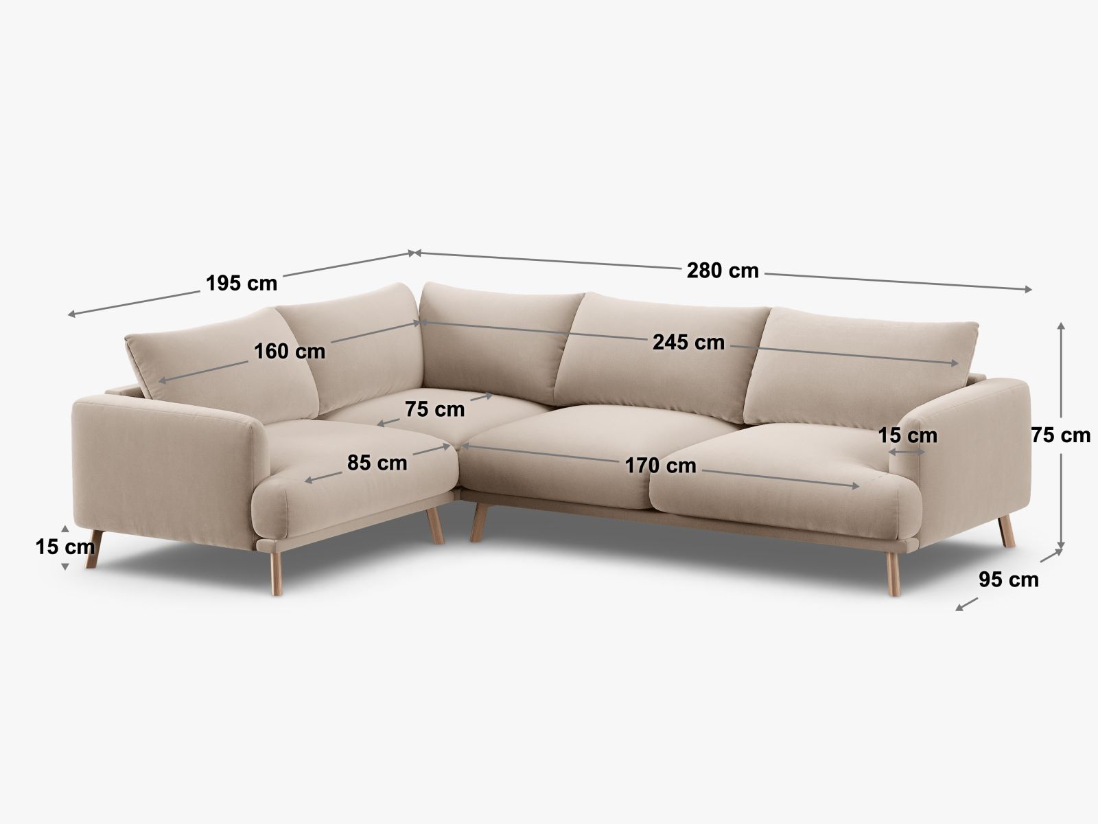 Ecksofa Nolavia 107 (Salvador 1)