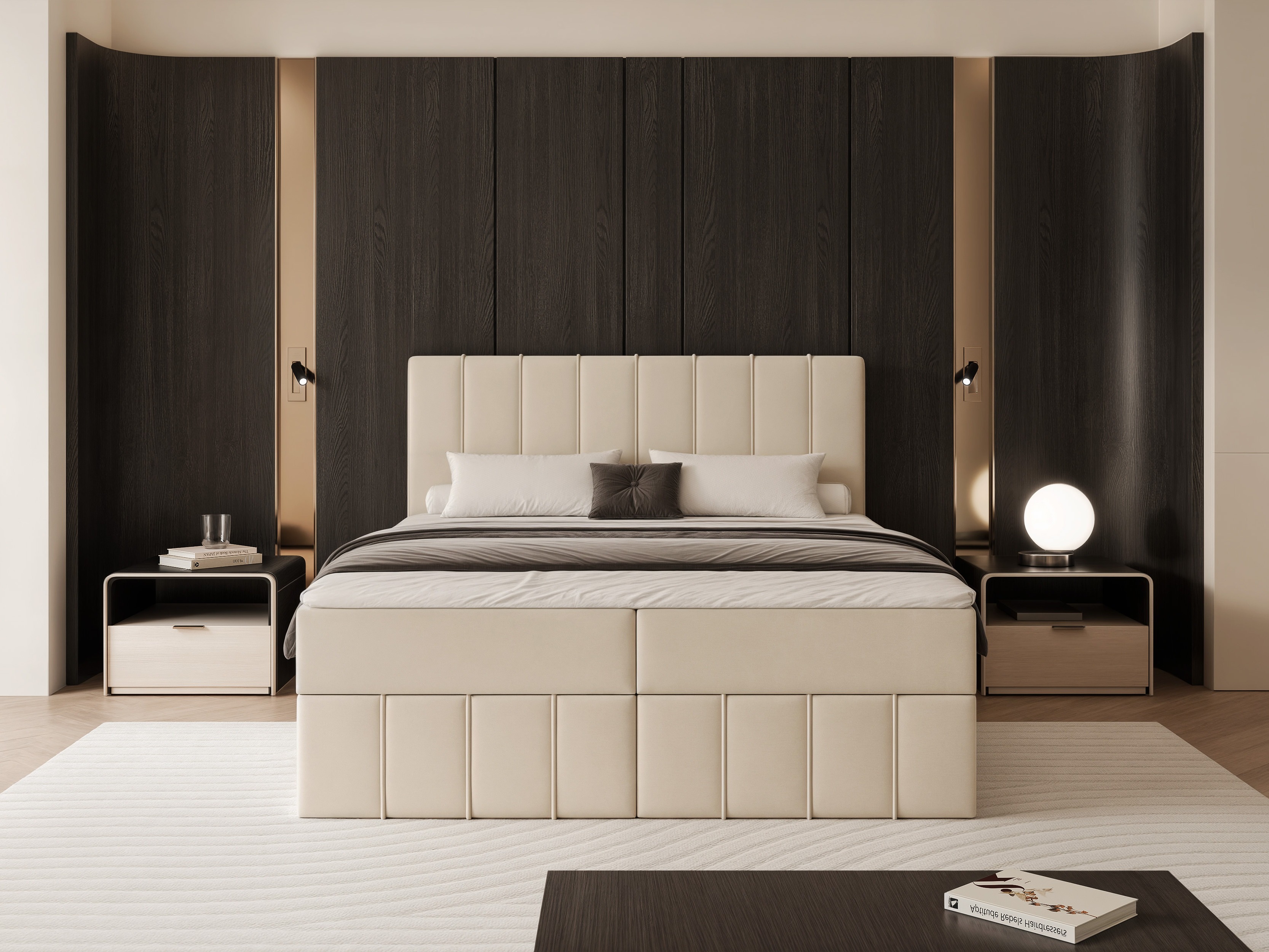 Boxspringbett Martinez 125 (Lumi 03)