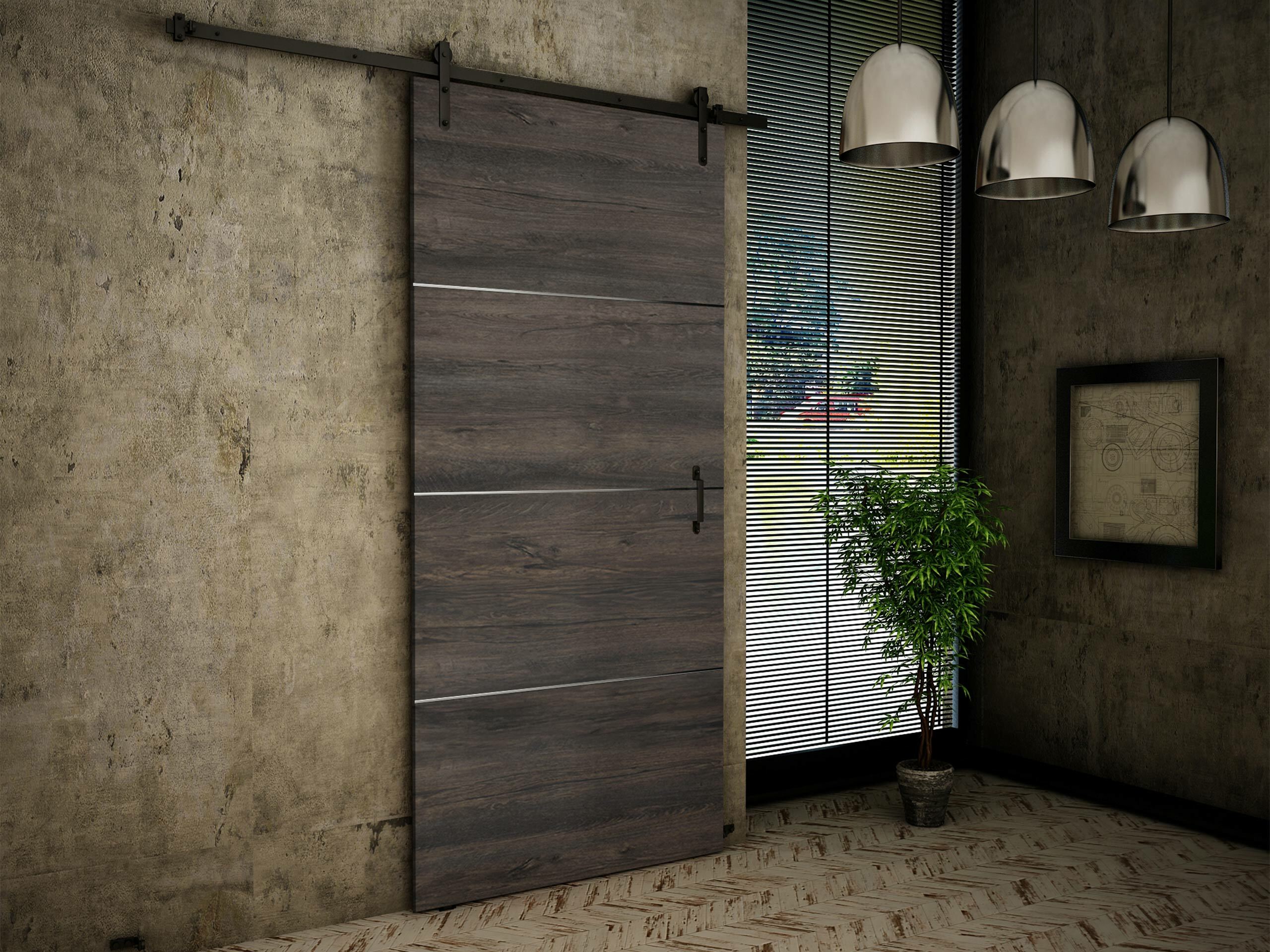 Schwebetür Dover 153 (Esche dunkel)