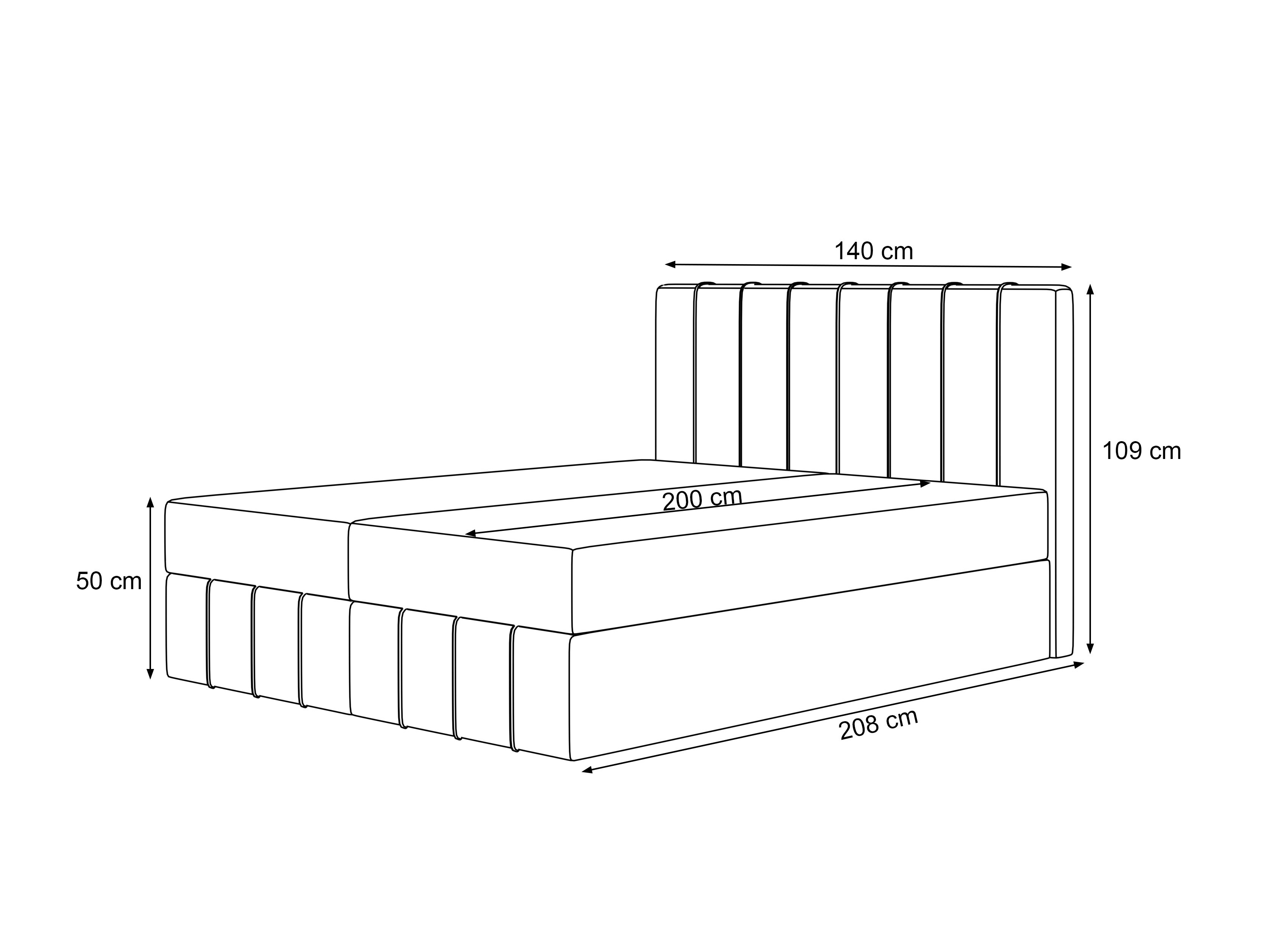 Boxspringbett Martinez 125 (Lumi 11)