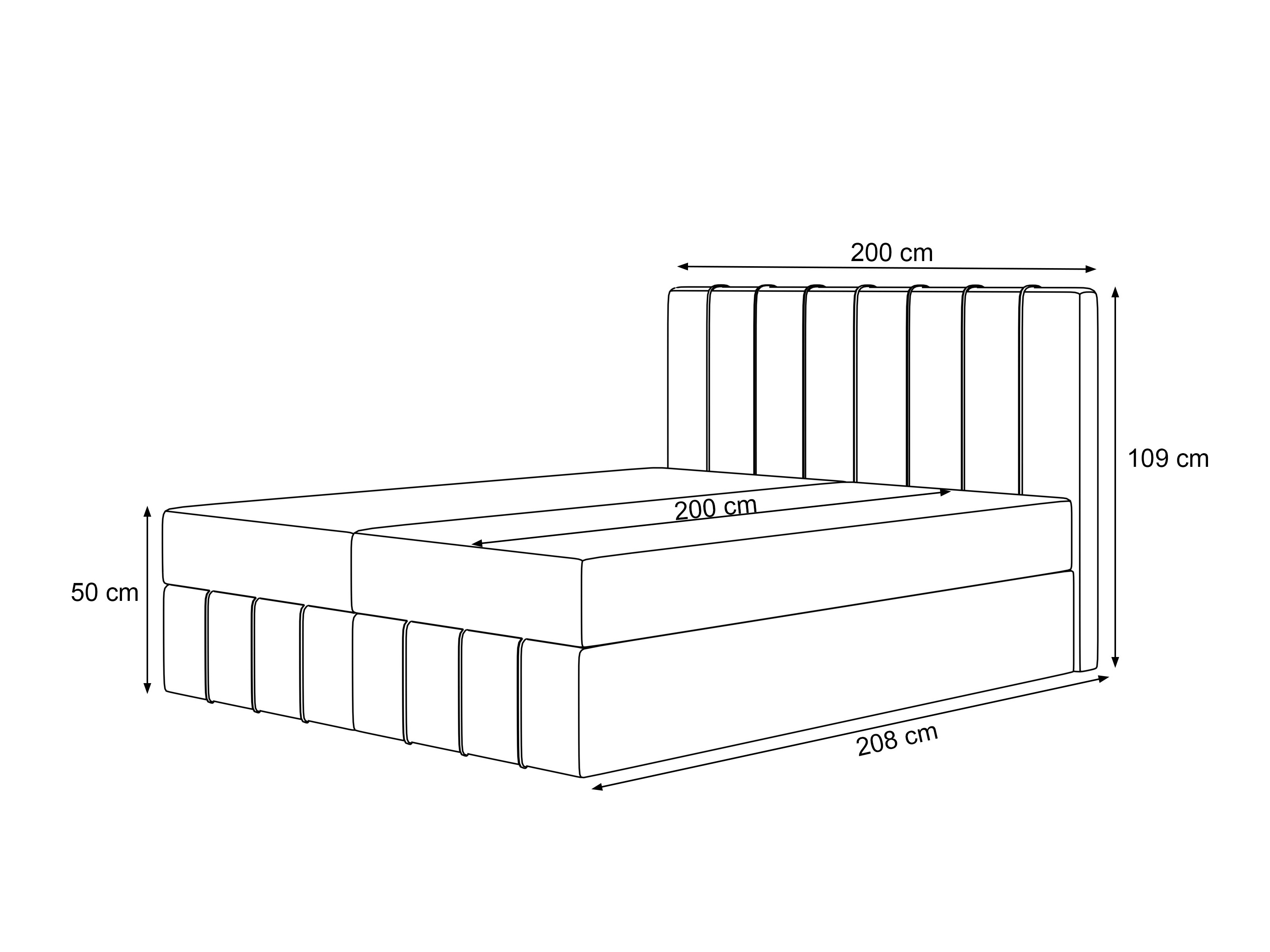 Boxspringbett Martinez 125 (Lumi 11)