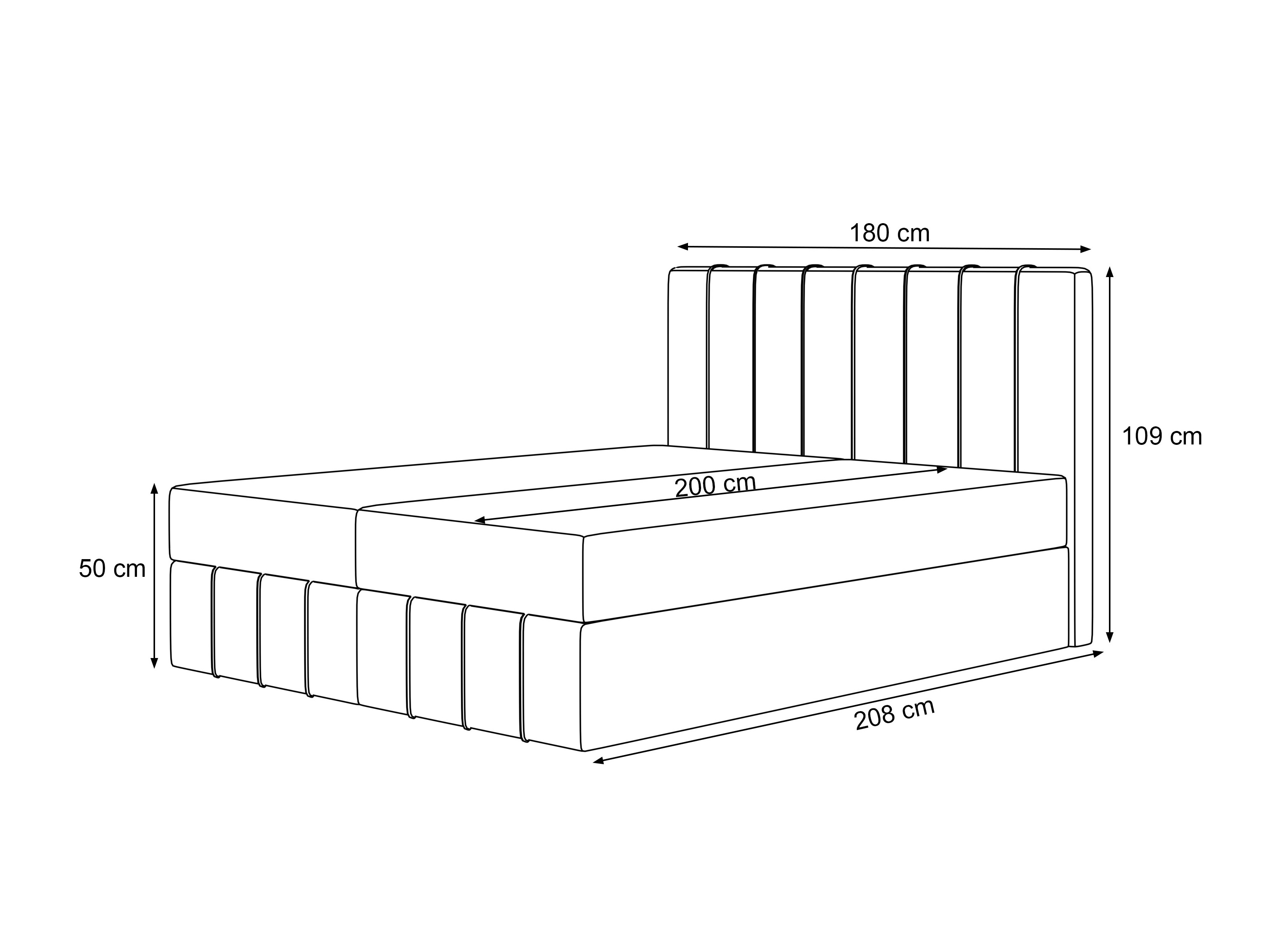 Boxspringbett Martinez 125 (Lumi 35)