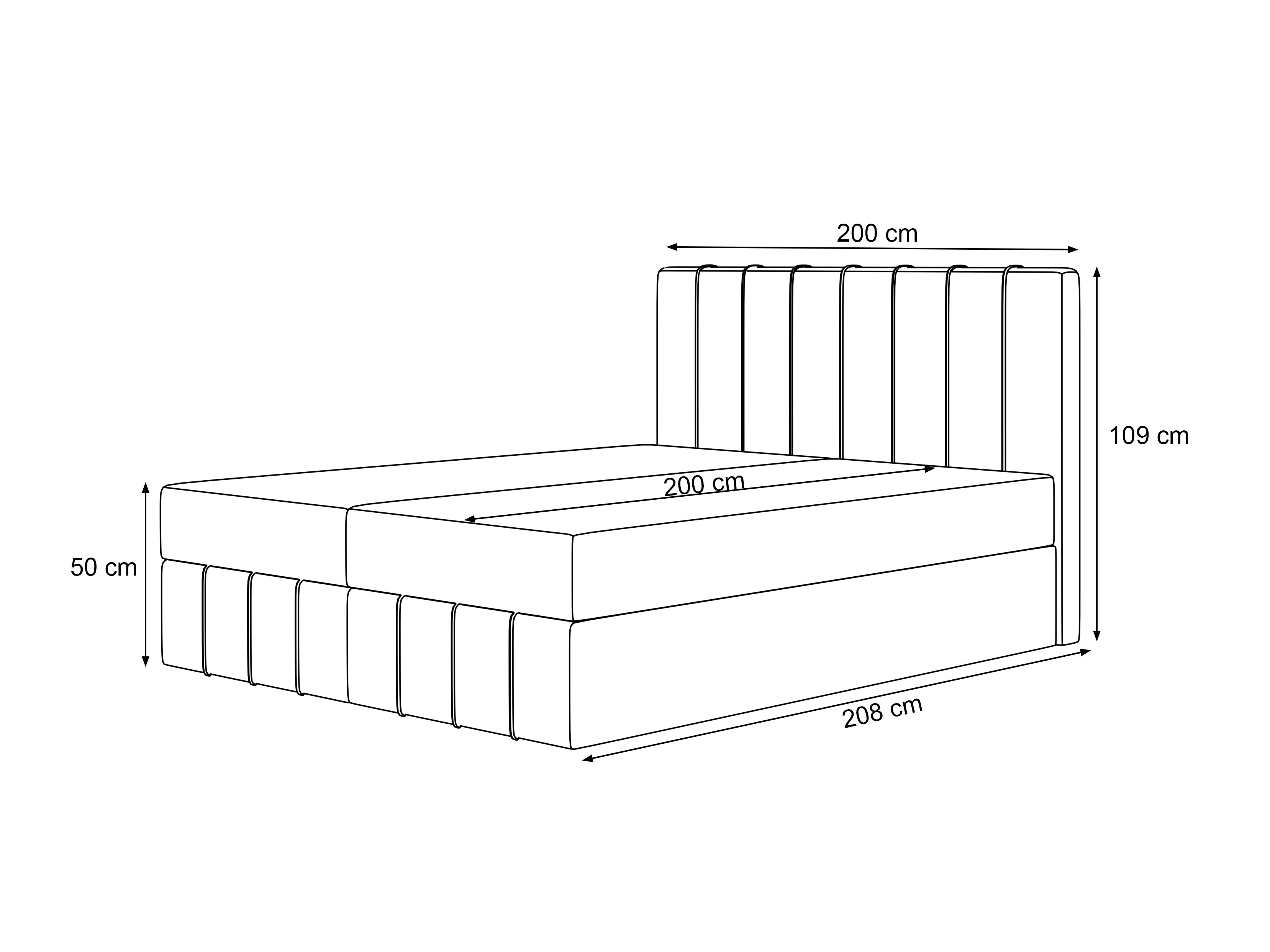Boxspringbett Martinez 125 (Lumi 35)