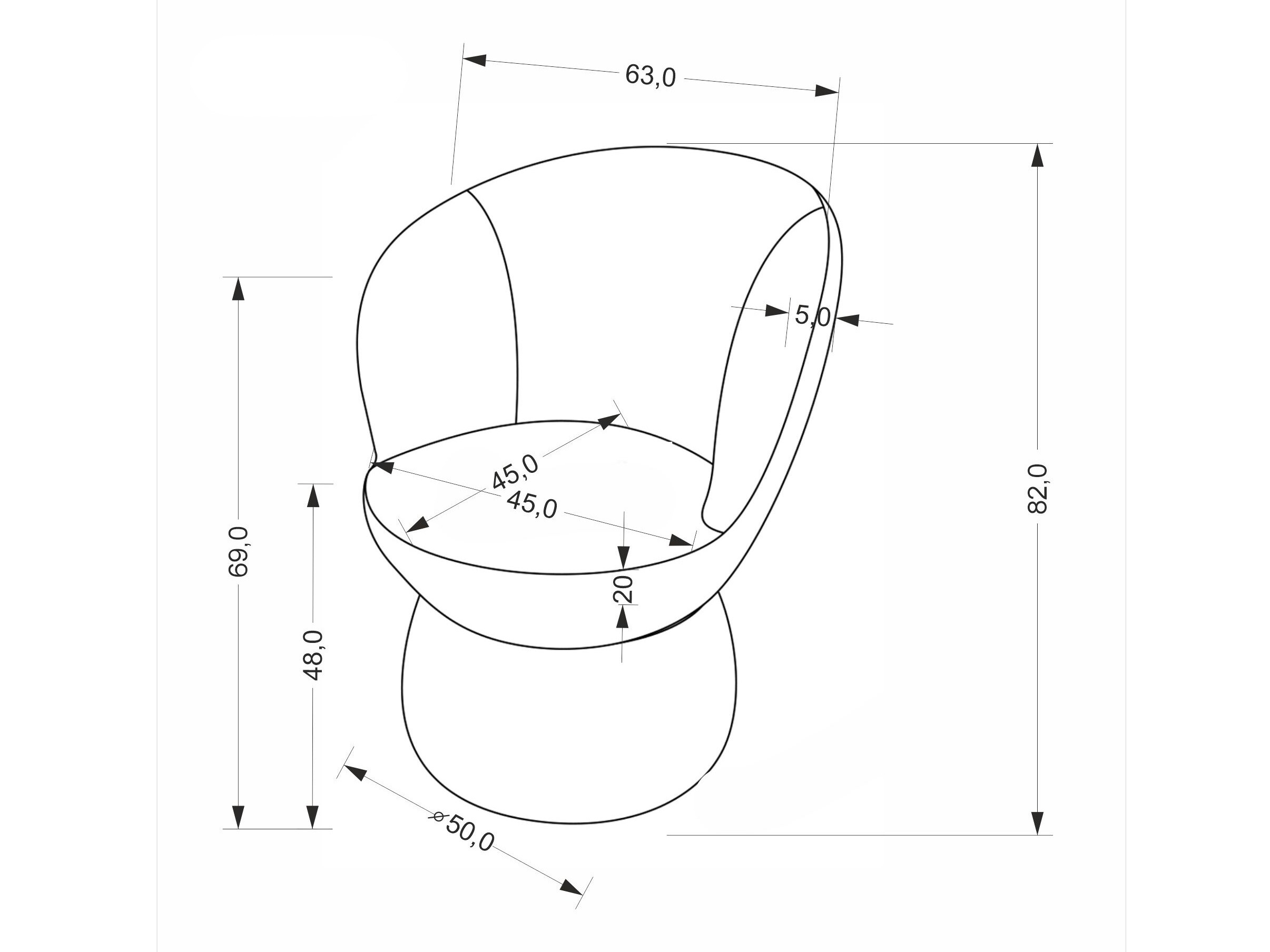 Stuhl Houston 2082 (Grau)