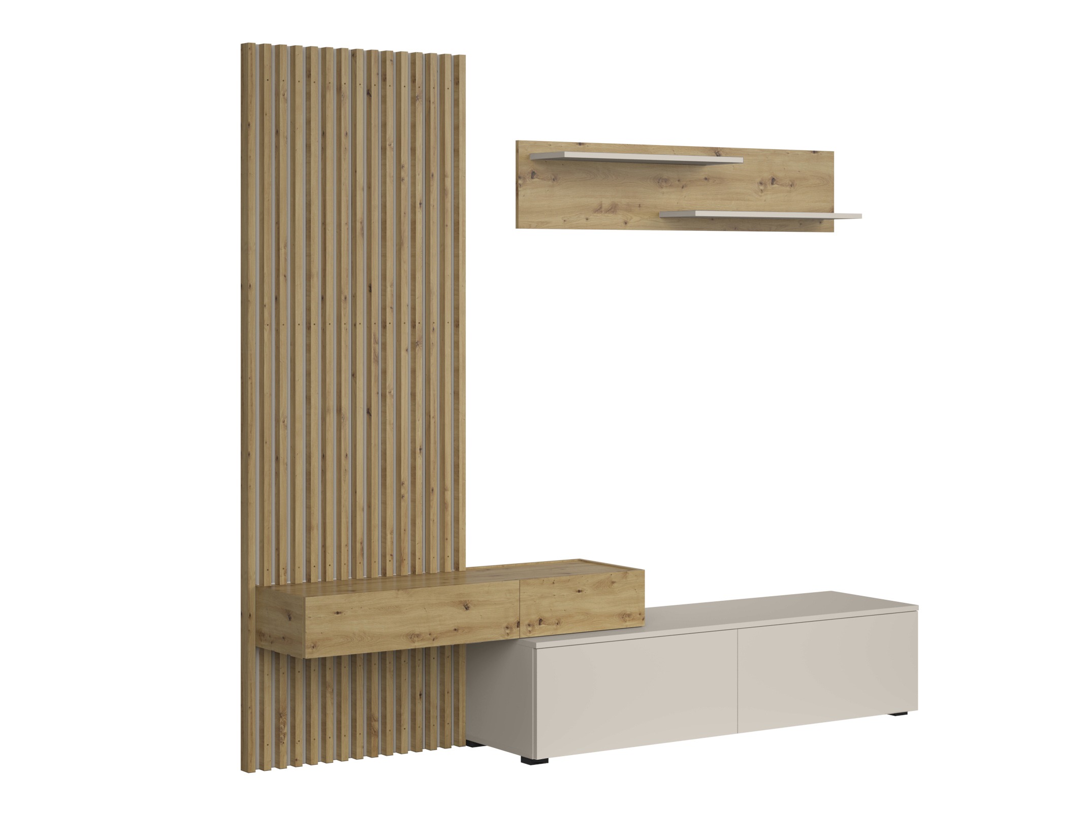 Wohnzimmer-Sets Houston 2086 (Artisan Eichenholzoptik + Kaschmir)